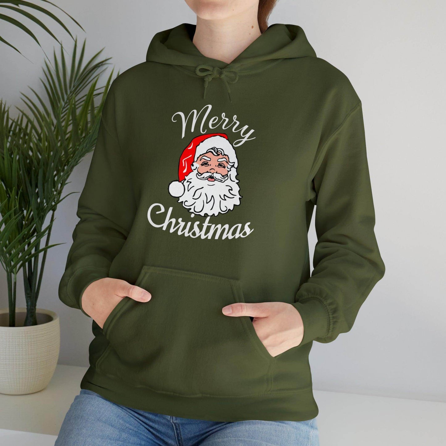 Santa Hoodie, Merry Christmas Hooded Sweatshirt, Christmas Shirt, Christmas Gift - Giftsmojo