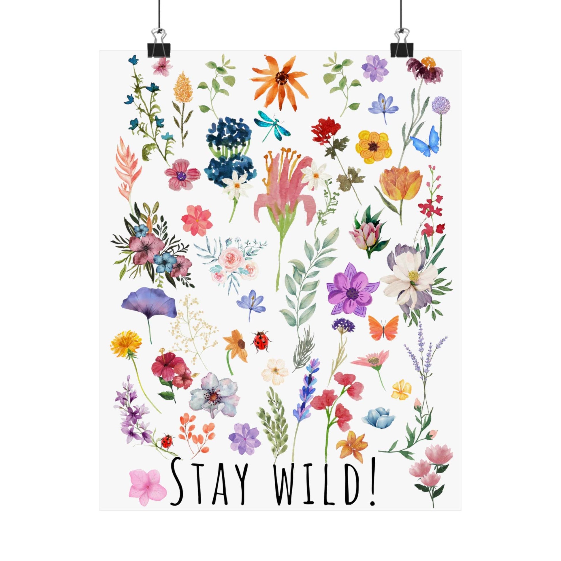 Wildflowers Watercolor Vertical Poster - Giftsmojo