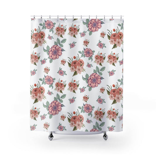 Vintage Shower Curtain Floral Curtain Cute Shower Curtains set cool shower farmhouse curtain shower decor bathroom curtain boho curtain - Giftsmojo