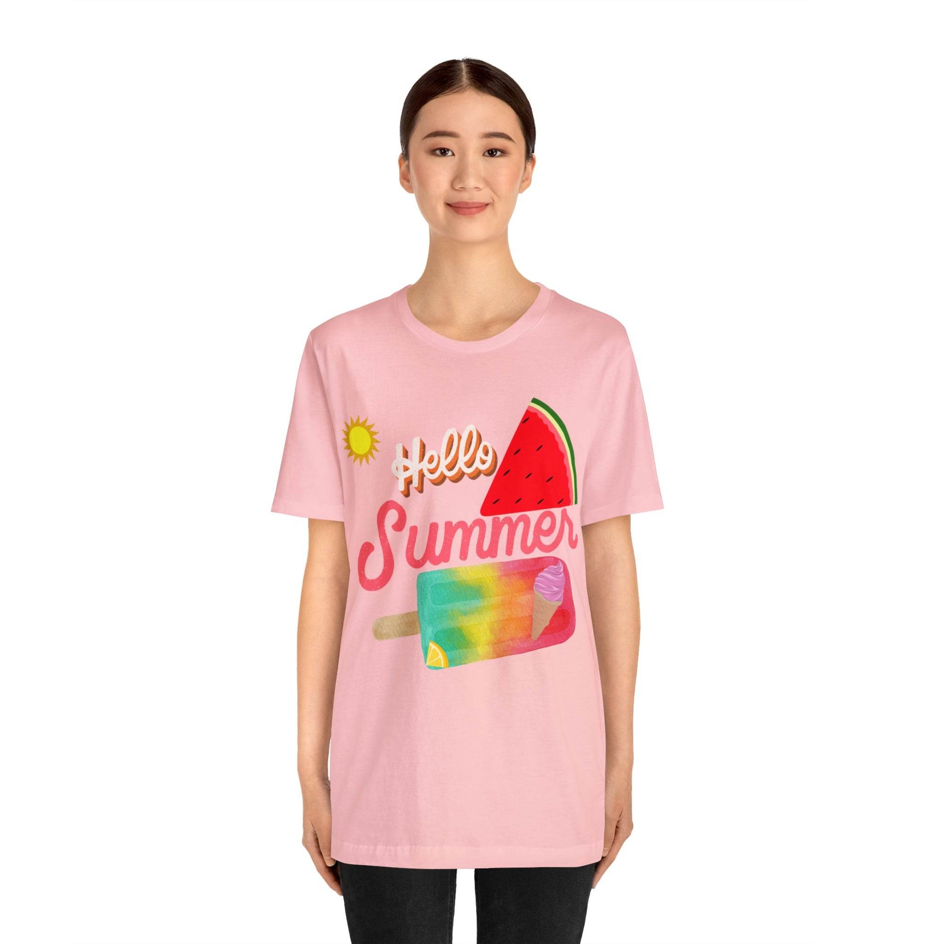 Hello Summer Shirt, Hello Summer, Summer shirts for women and men, Funny Shirt, Summer Vibes, Trendy Fashion, Summertime Fun - Giftsmojo