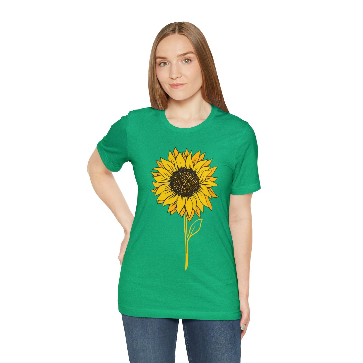 Sunflower Shirt, Floral Tee Shirt, Flower Shirt, Garden Shirt, Womens Fall Summer Shirt Sunshine Tee, Gift for Gardener, Nature love T shirt