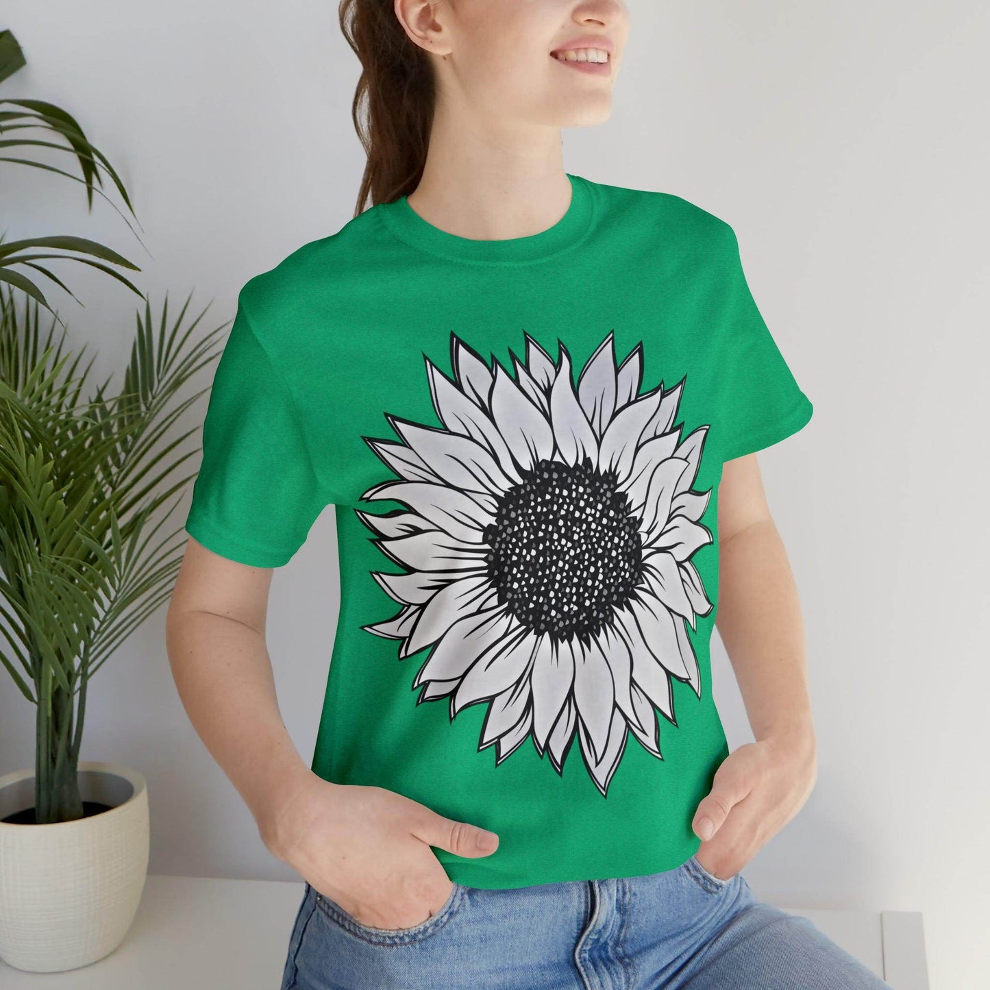 Sunflower Shirt, Floral Tee Shirt, Flower Shirt, Garden Shirt, Womens Fall Summer Shirt Sunshine Tee, Gift for Gardener, Nature love - Giftsmojo