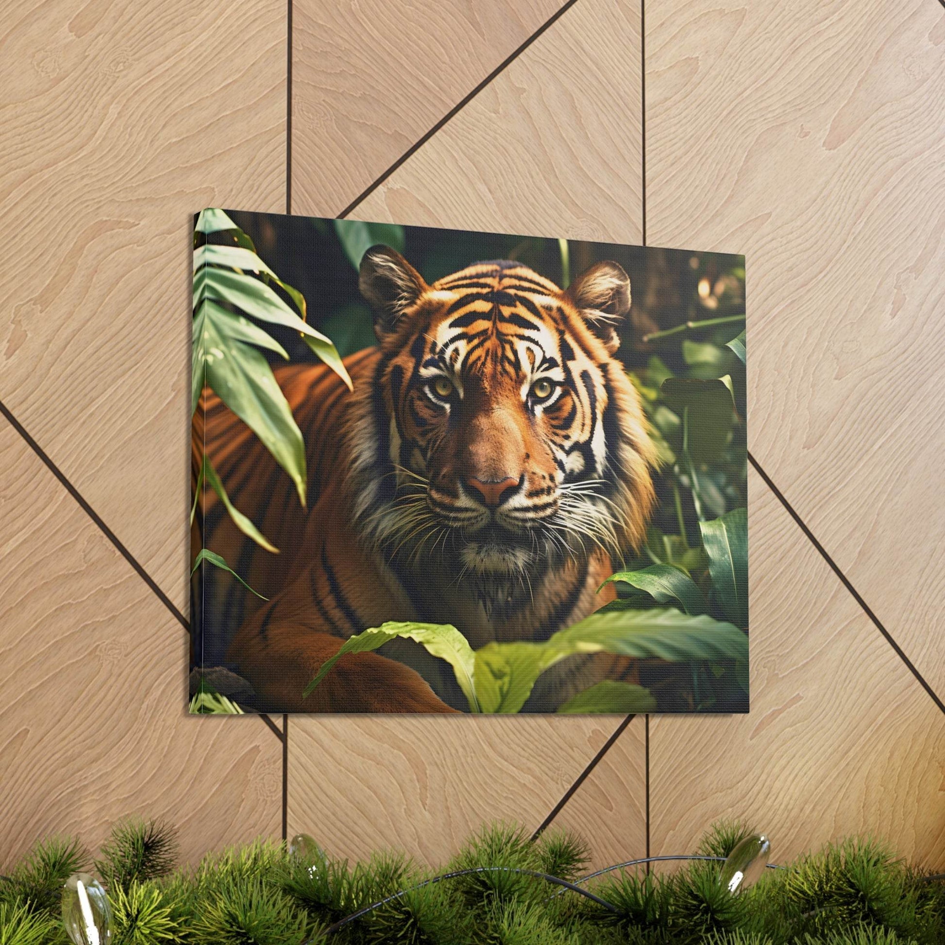 Tiger In Nature Art Canvas Gallery Wraps Tiger Print Large Canvas Art Animal Wall Art minimalist Wall Art Lover Gift - Giftsmojo