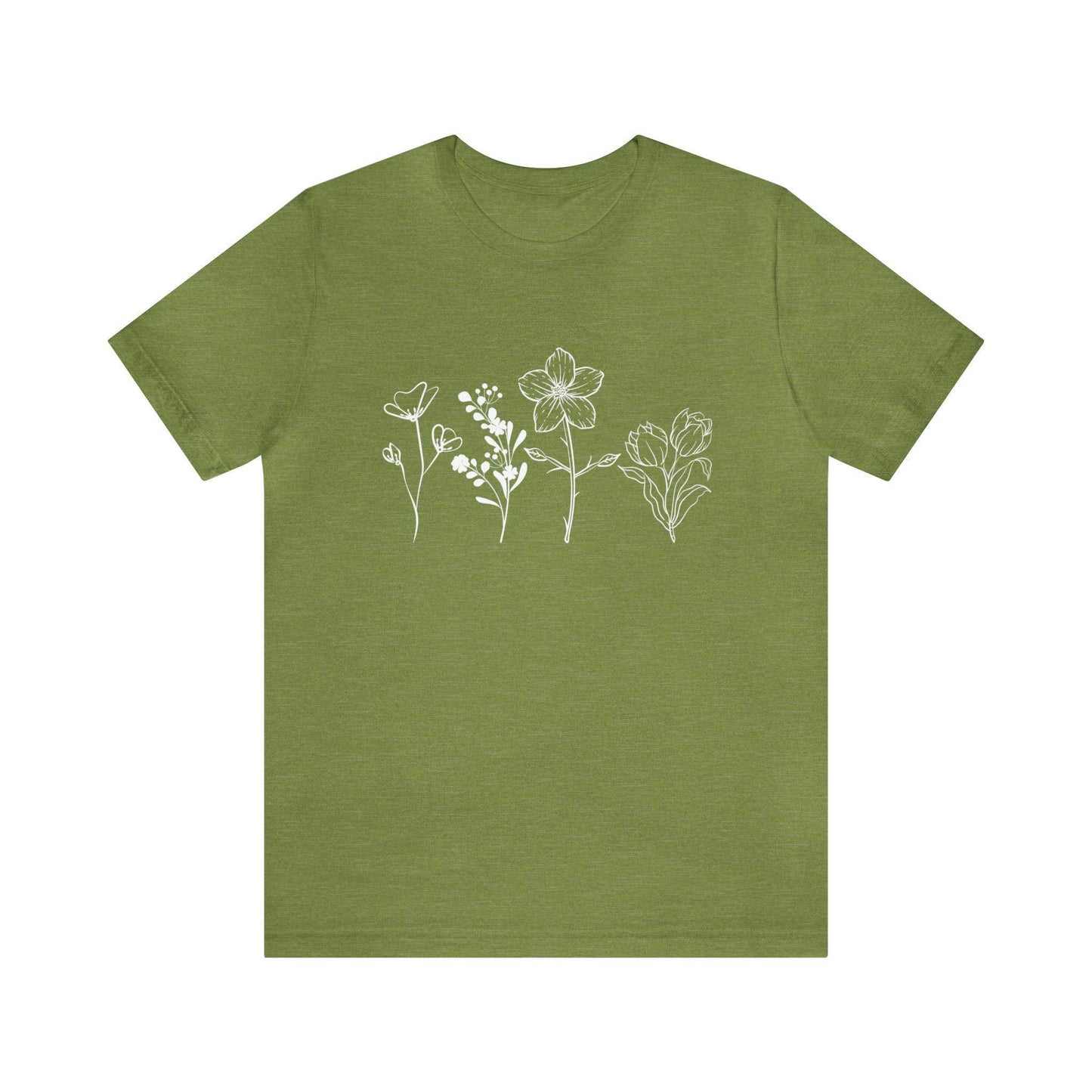 Wildflower Tshirt, Wild Flowers Shirt, Floral Tshirt, Flower Shirt, Gift for Women, Ladies Shirts, Best Friend Gift, Plant Mom shirt Garden - Giftsmojo