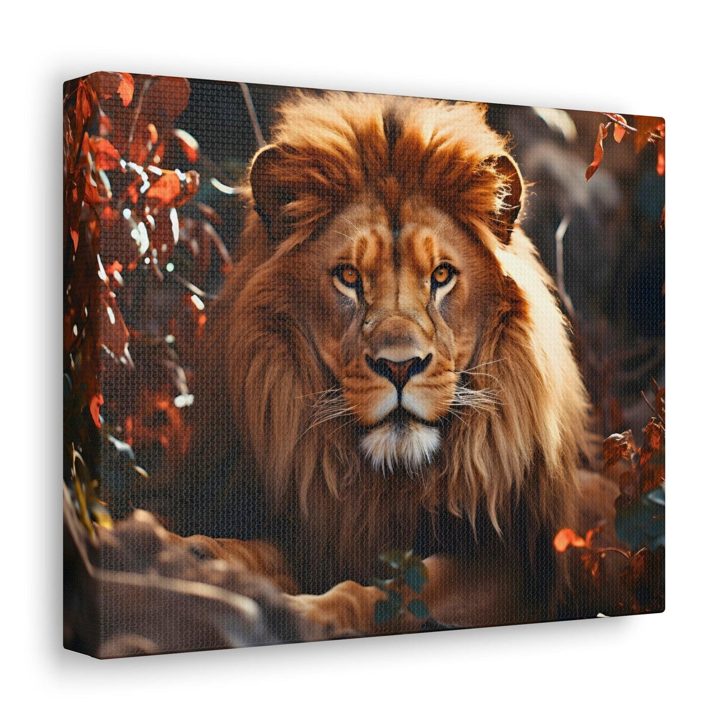 Lion In Nature Art Canvas Gallery Wraps Lion Print Large Canvas Art Animal Wall Art minimalist Wall Art Lover Gift