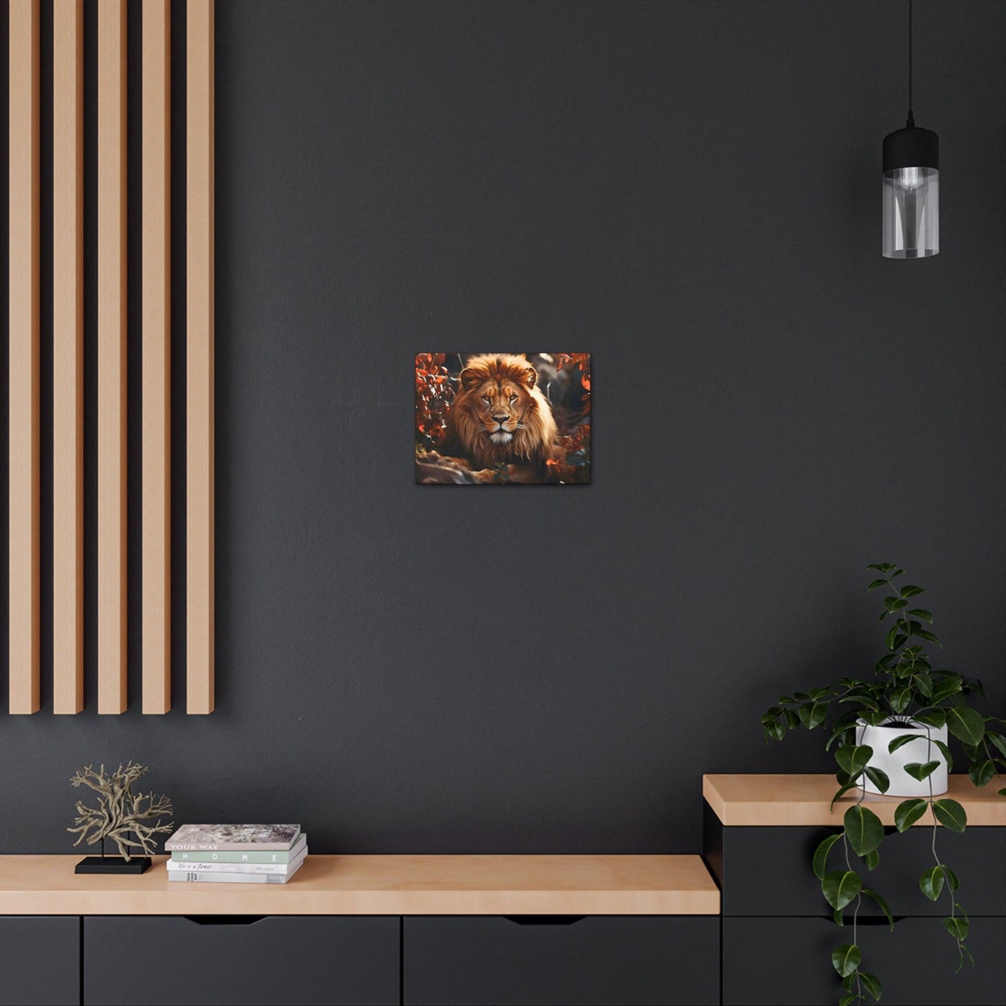 Lion In Nature Art Canvas Gallery Wraps Lion Print Large Canvas Art Animal Wall Art minimalist Wall Art Lover Gift