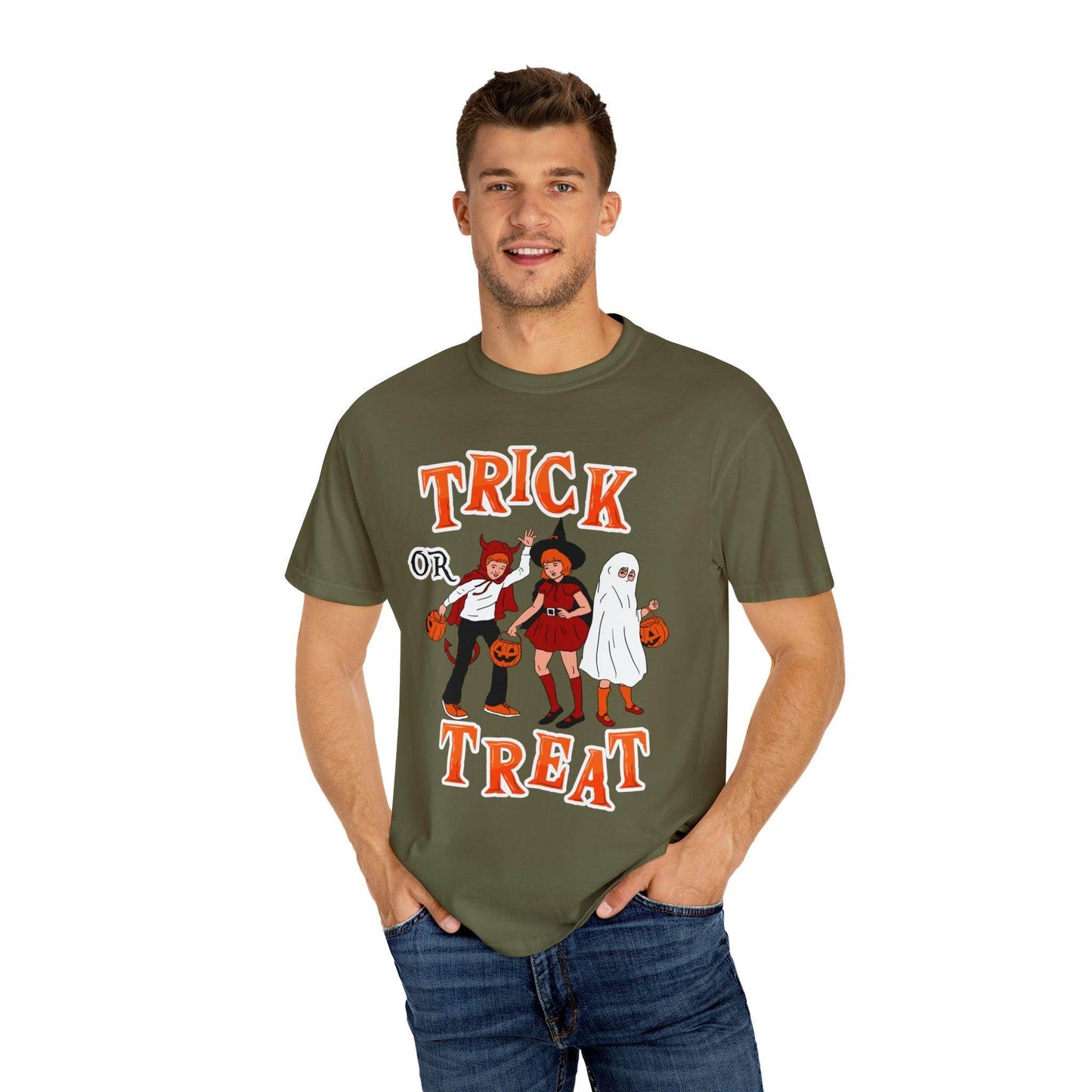 Halloween Party Shirt Retro Halloween Tshirt, Trick or Treat Shirt Vintage Shirt Halloween Shirt Cute Spooky Shirt, Halloween Gift Halloween T-shirt - Giftsmojo