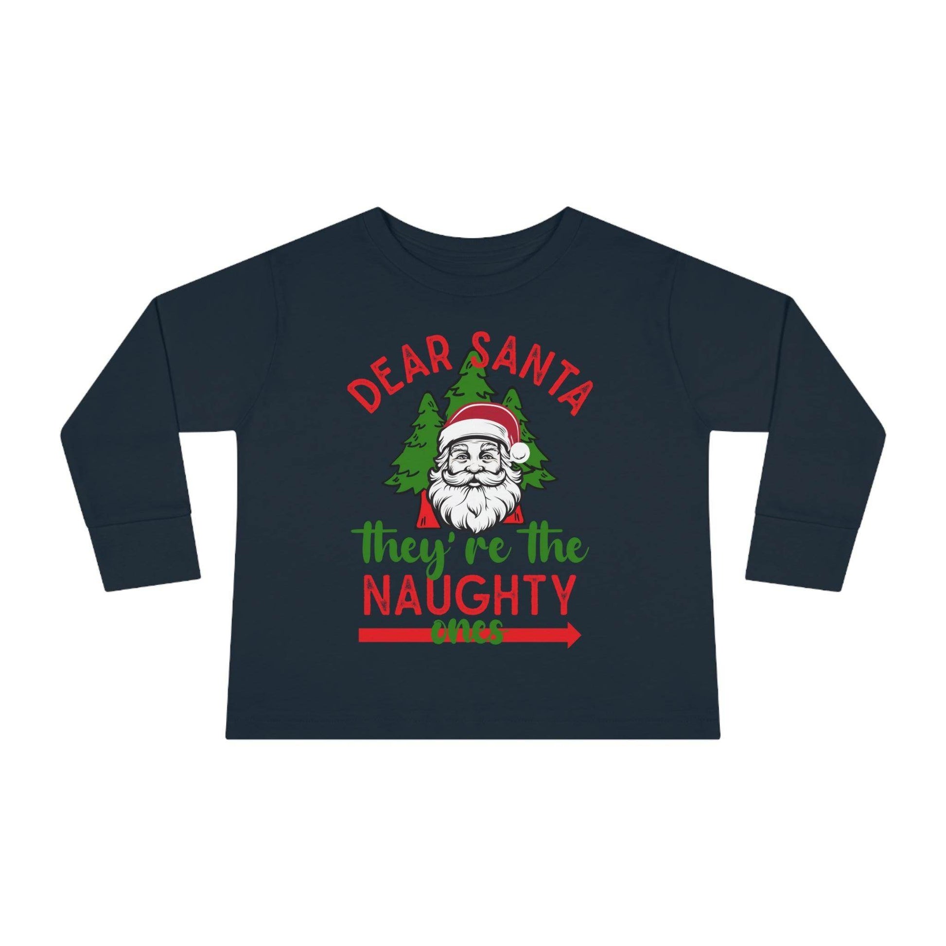 Kids Dear Santa They're The Naughty Ones Shirt For Christmas Shirt for Kids Christmas Outfit for Kids Santa Shirt - Giftsmojo