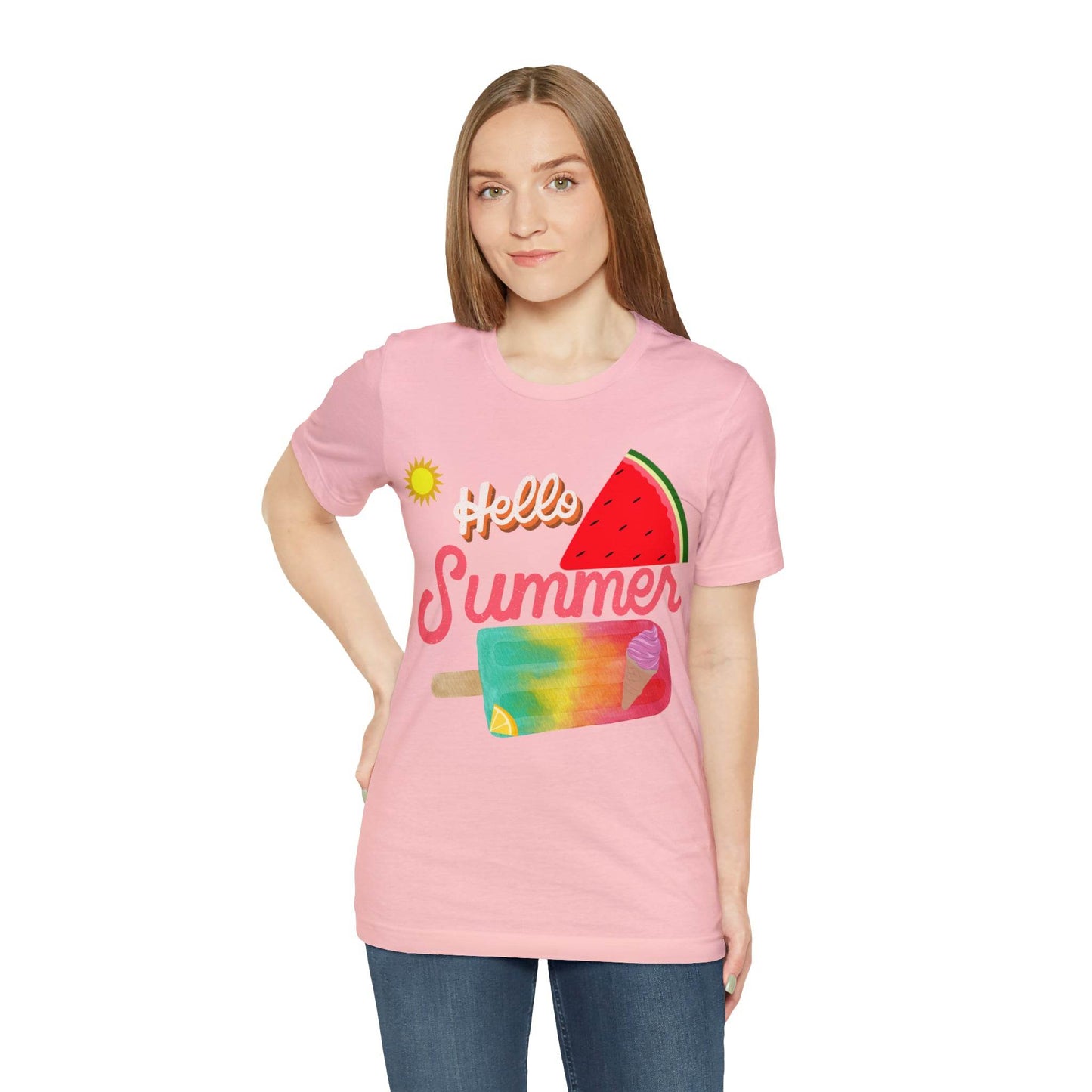 Hello Summer Shirt, Hello Summer, Summer shirts for women and men, Funny Shirt, Summer Vibes, Trendy Fashion, Summertime Fun - Giftsmojo