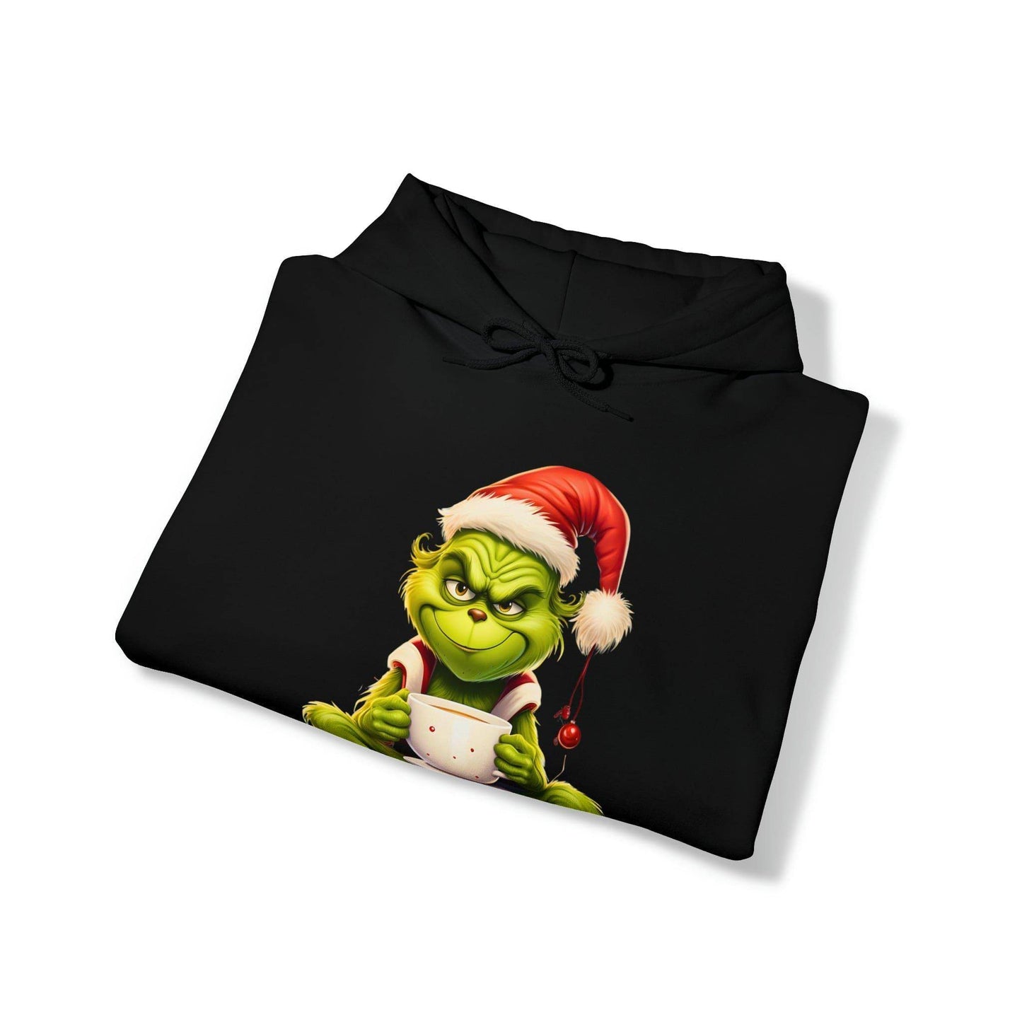 Funny Grinch Hooded Sweatshirt Grinch Christmas Sweatshirt Christmas Sweater Truck Pullover Christmas Tree Sweat Pine Tree Pullover Grinch With a Mug - Giftsmojo