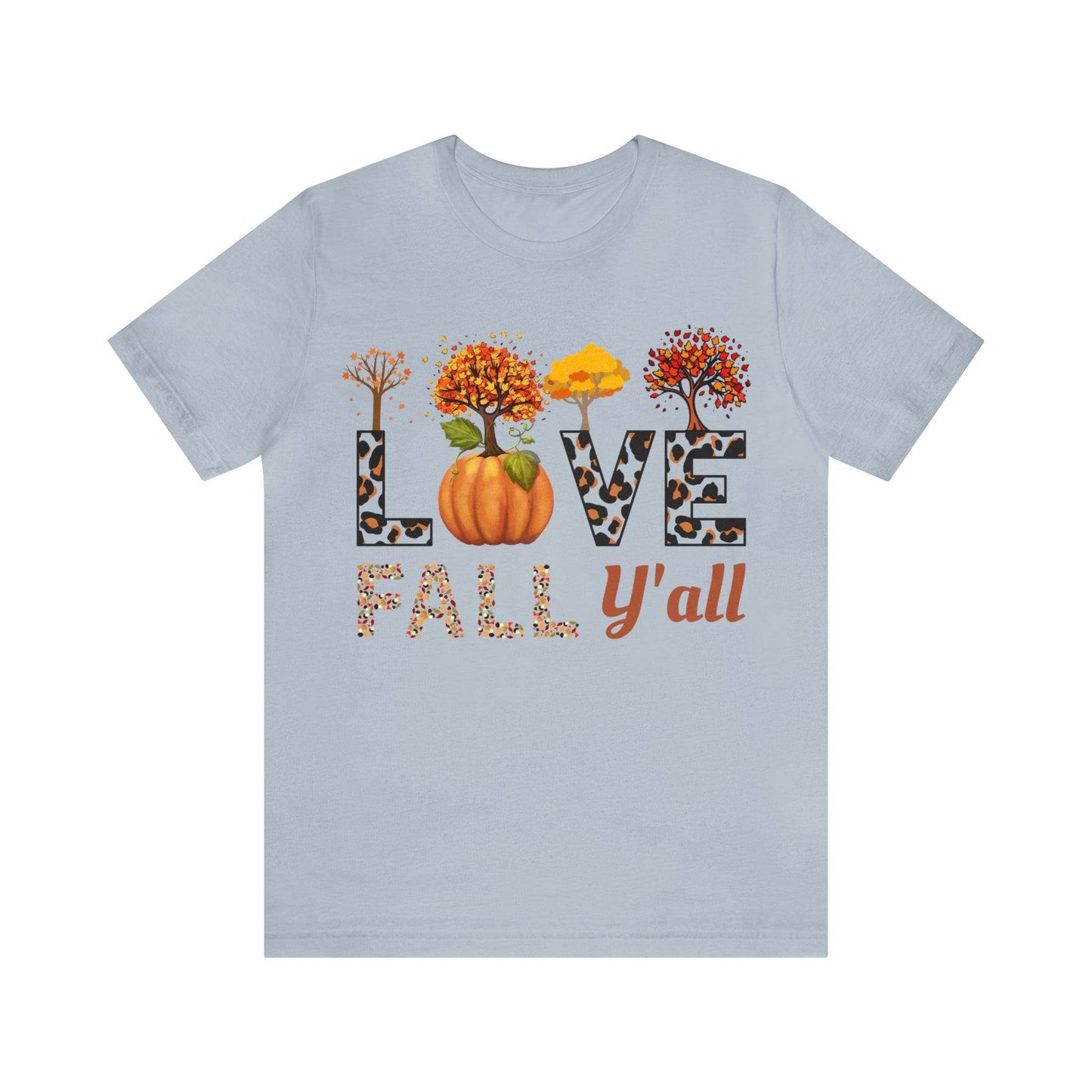 Leopard Print Love Fall Y'all, Fall shirt, Fall lover gift - Giftsmojo