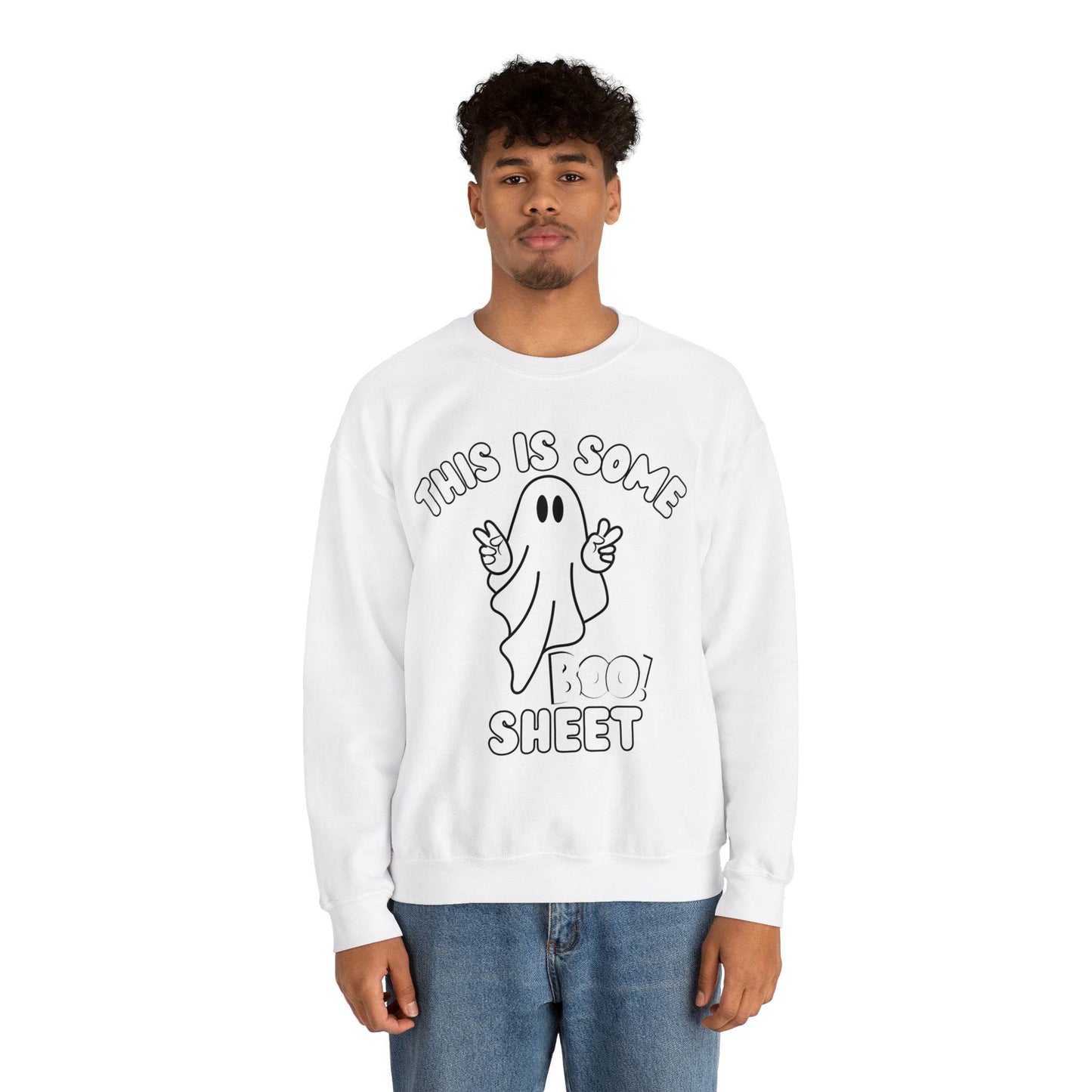 This Is Some Boo Sheet Ghost Sweatshirt Cute Ghost Sweatshirt Boo Ghost Sweatshirt Gift Shirt Funny Halloween Shirt Spooky Season Shirt - Giftsmojo