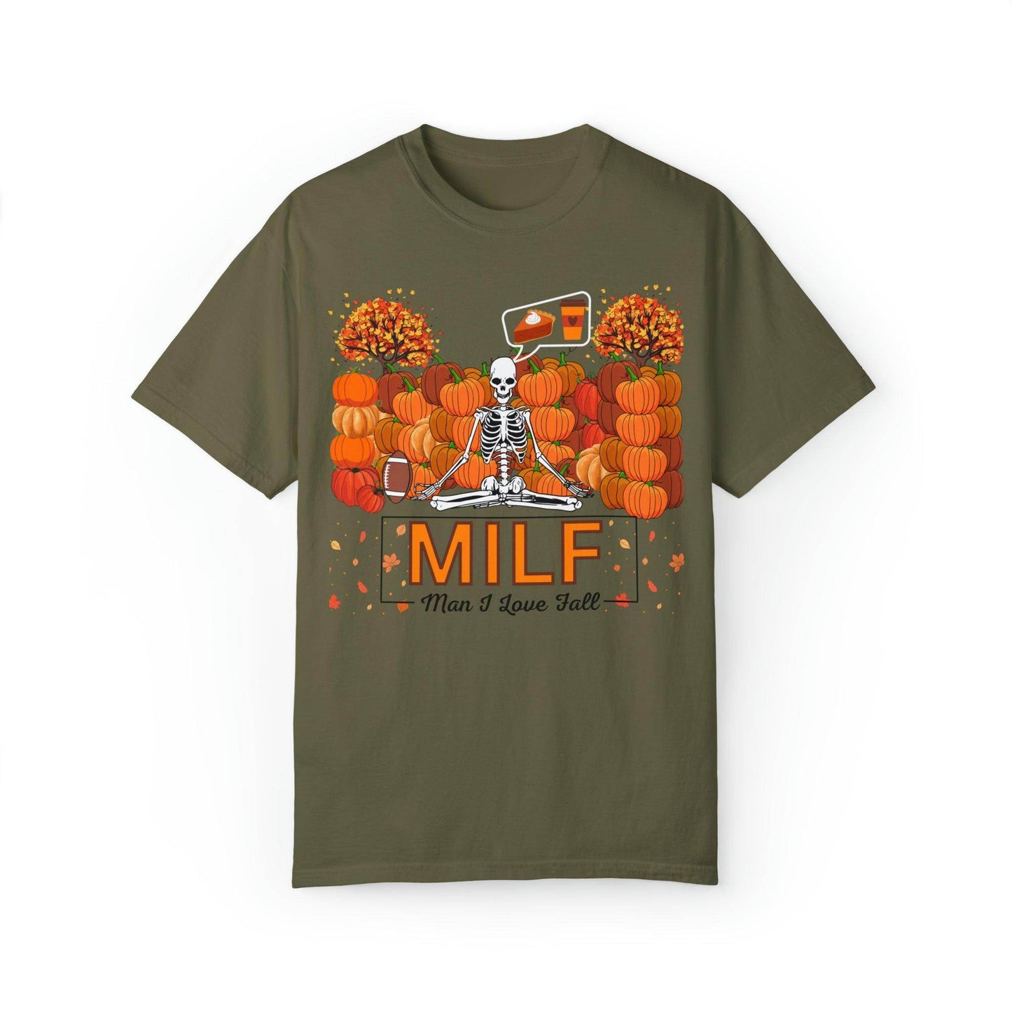 MILF Man I love Fall Gift for Fall Funny Fall Shirts Gift Pumpkin Comfort Colors Shirt - Giftsmojo