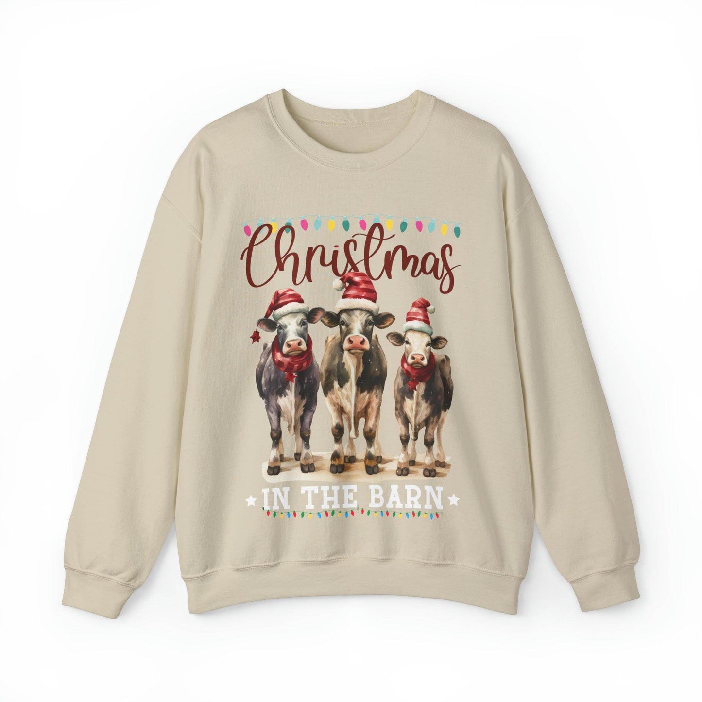 Farm Christmas Sweatshirt Christmas in The Barn Sweatshirt Christmas Farm Sweatshirt Christmas Sweater Trendy Christmas Shirt Farmers - Giftsmojo