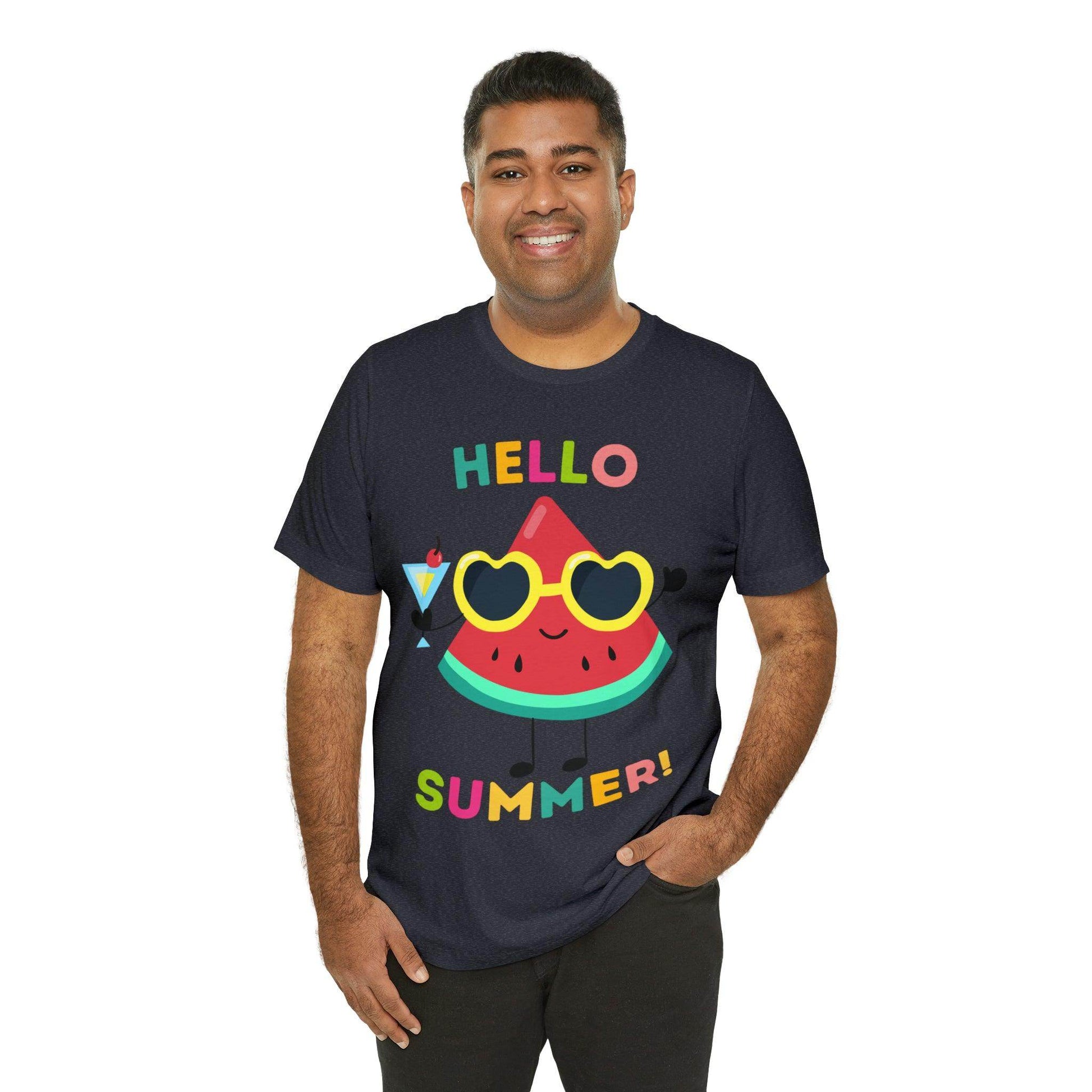 Hello Summer Shirt, Funny Summer Casual Top Tee,Unisex Summer Tshirt Ladies - Giftsmojo