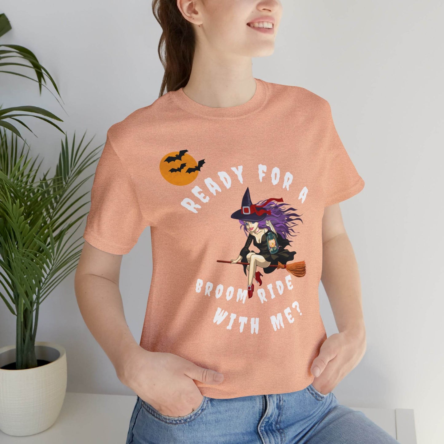 Ready for a Broom Ride with Me Halloween shirt, Witch shirt, Halloween tshirt, Halloween outfit, Work Halloween Costume - Giftsmojo