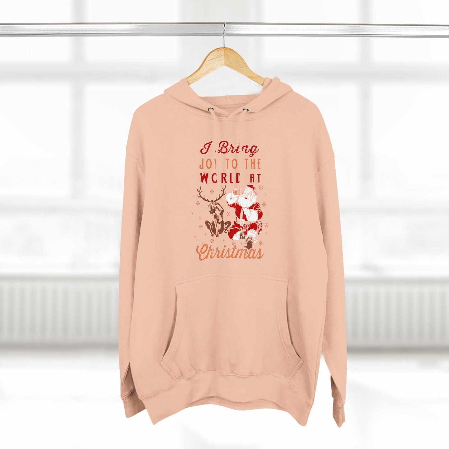 I bring Joy to the World at Christmas Unisex Premium Pullover Hoodie - Giftsmojo