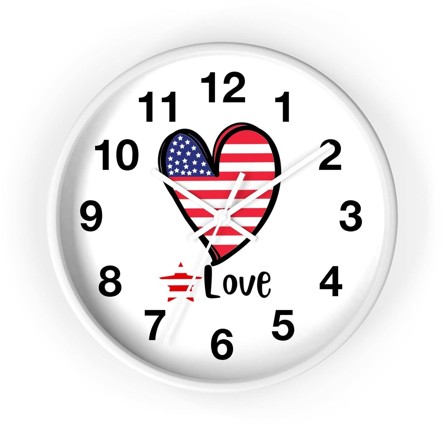 USA Flag Wall Clock, Home Decor gift, House Warming Gift, New Home Gift, Patriotic Gift for Americans Office Clock School Clock Home Clock - Giftsmojo