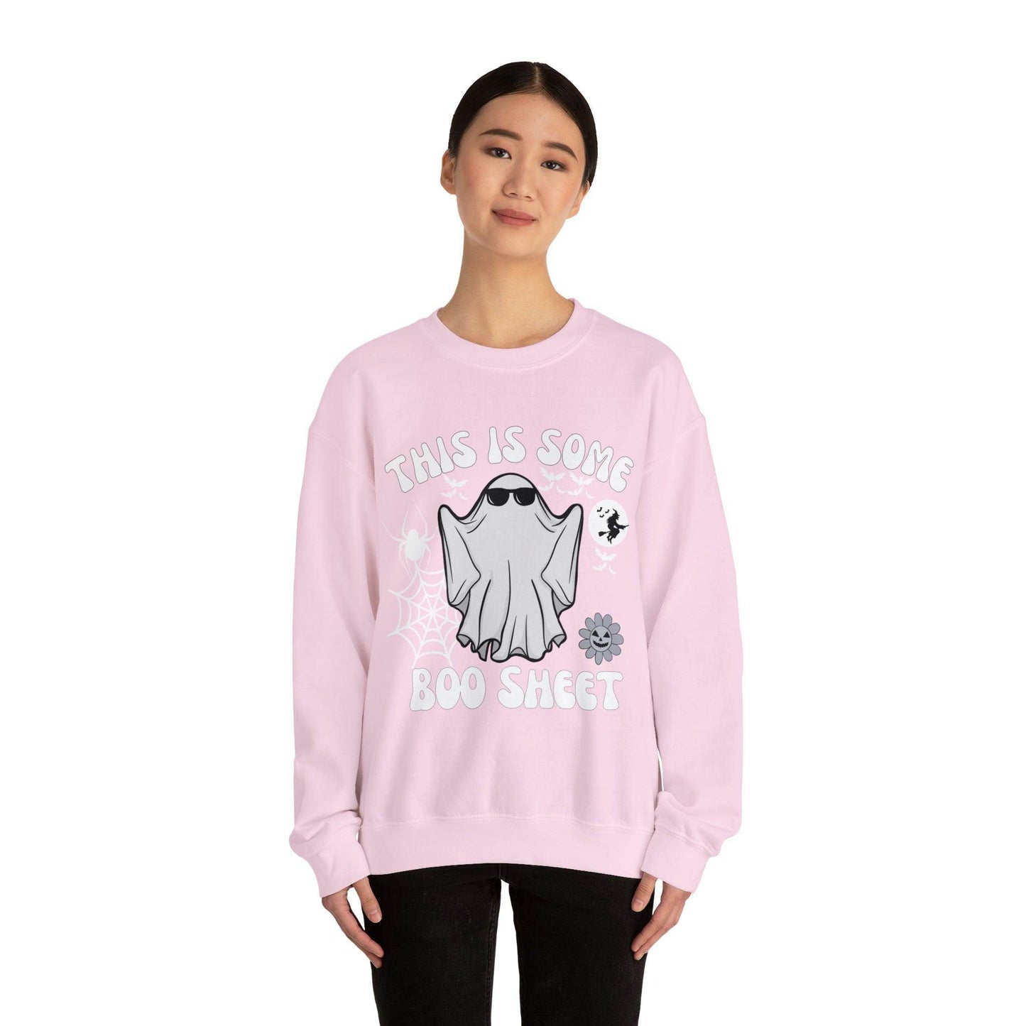 This Is Some Boo Sheet Ghost Sweatshirt Cute Ghost Sweatshirt Boo Ghost Sweatshirt Gift Shirt Funny Halloween Shirt Spooky Season Shirt - Giftsmojo