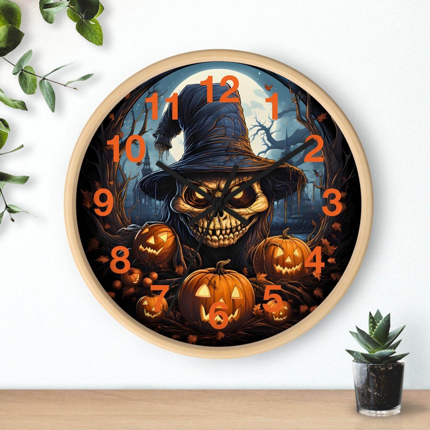 Halloween Ghost Wall Clock Home Decor Halloween Wall Clocks Halloween Clock Fall Clock Halloween Decor - Giftsmojo