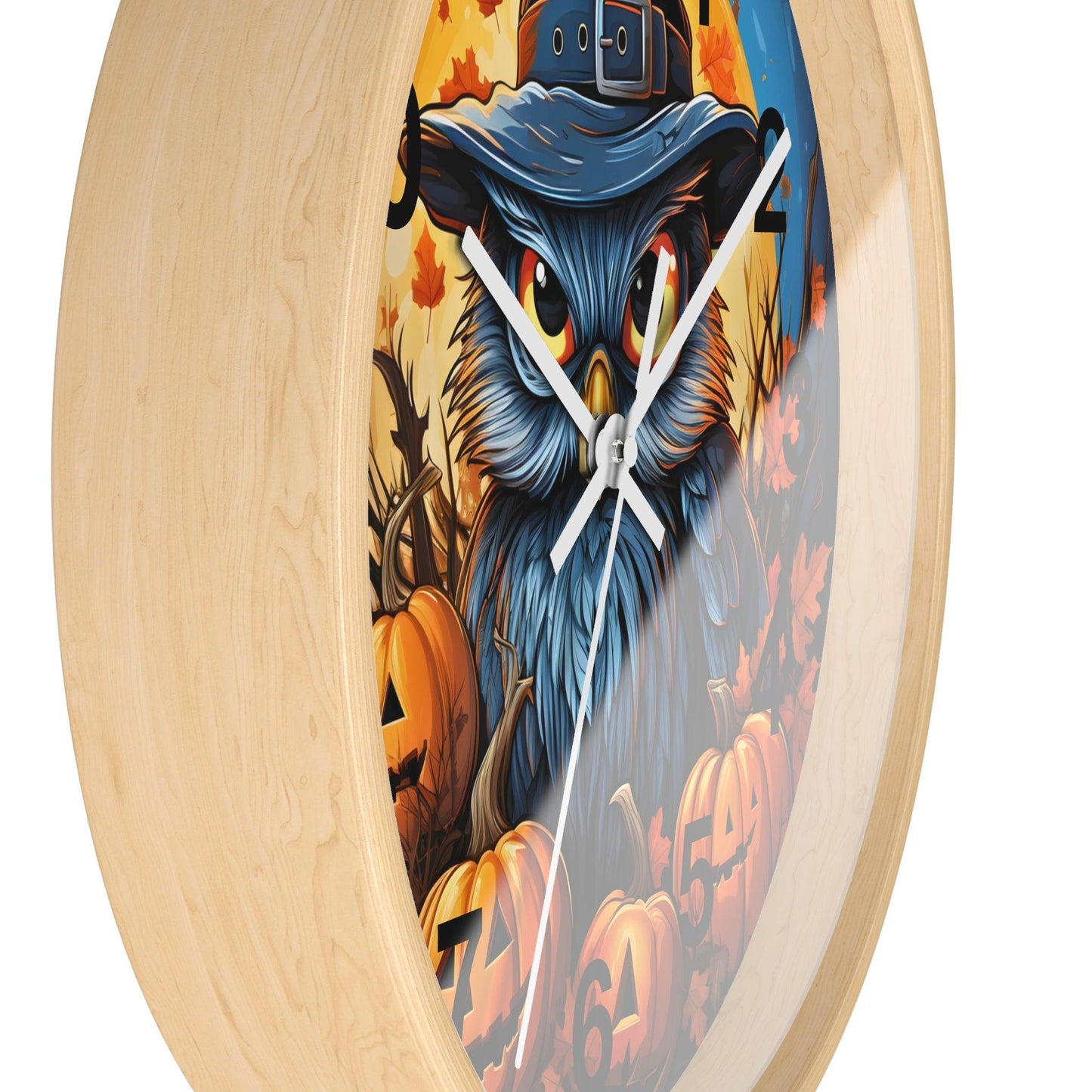 Happy HALLOTHANKSMAS Wall Clock Halloween Wall Clocks Thanksgiving Clock Fall Clock Halloween Decor