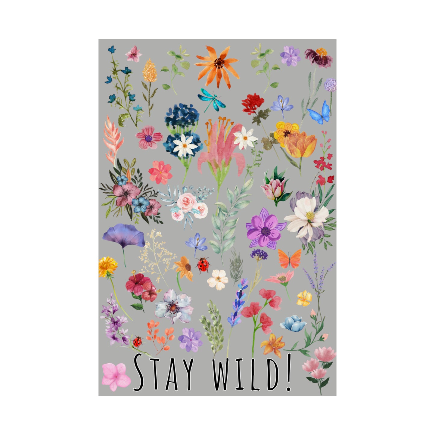 Watercolor Wildflowers Wall Art