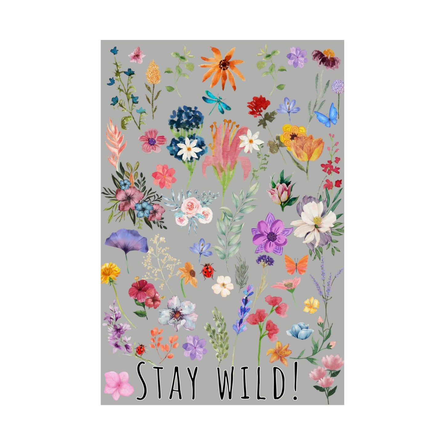 Watercolor Wildflowers Wall Art - Giftsmojo