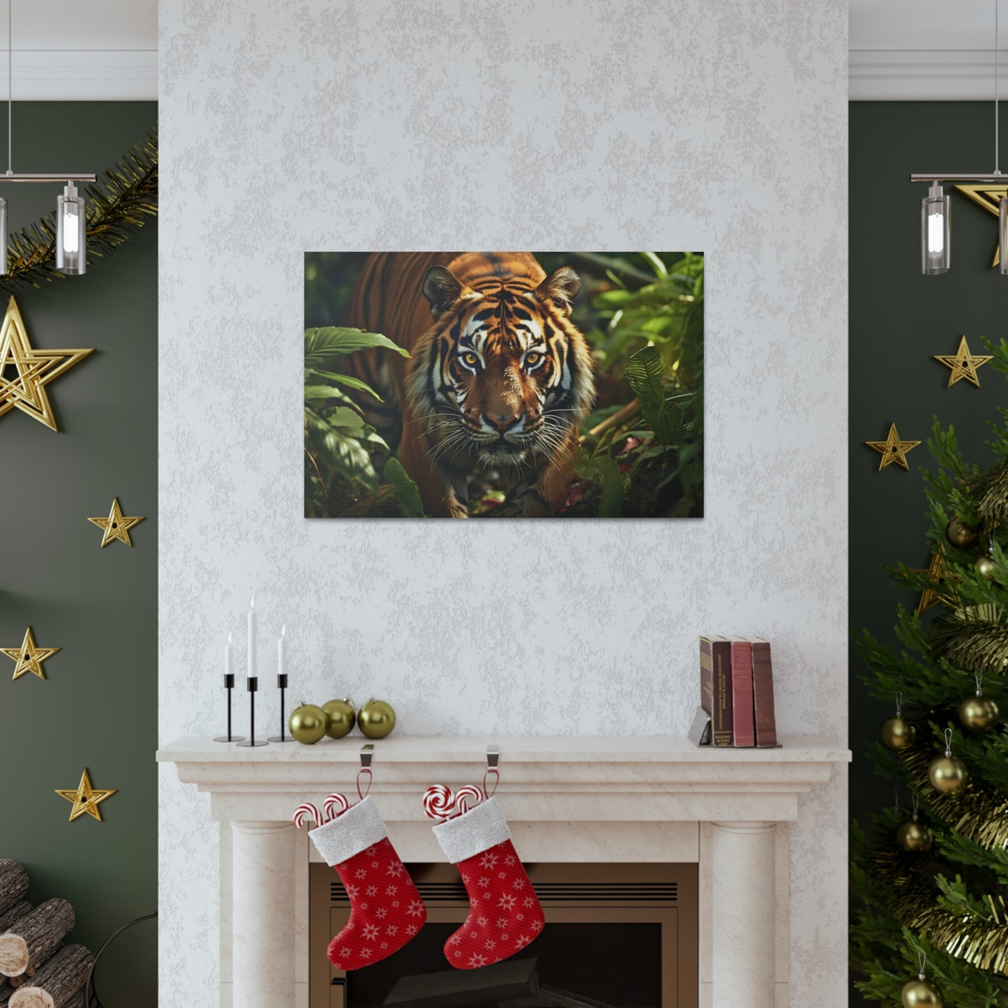 Tiger In Nature Art Canvas Gallery Wraps Tiger Print Large Canvas Art Animal Wall Art minimalist Wall Art Lover Gift