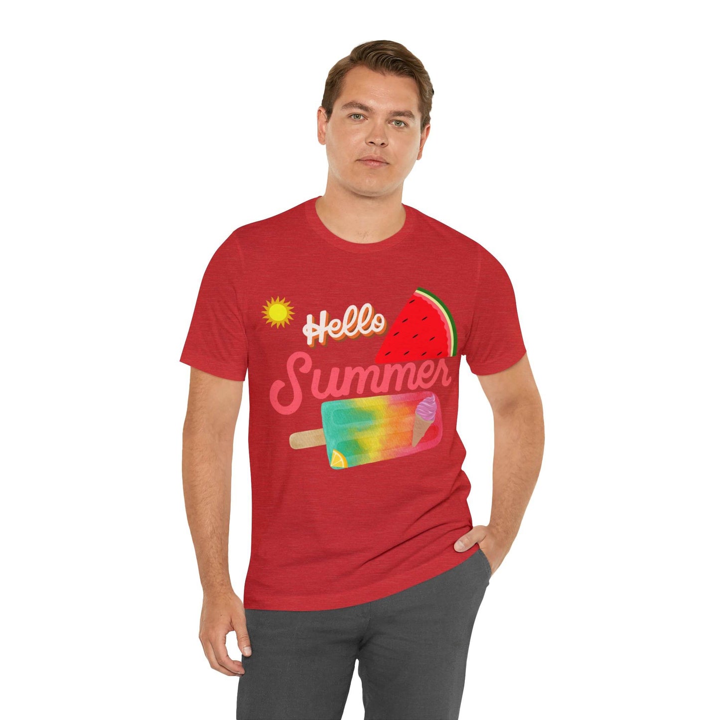 Hello Summer Shirt, Hello Summer, Summer shirts for women and men, Funny Shirt, Summer Vibes, Trendy Fashion, Summertime Fun - Giftsmojo