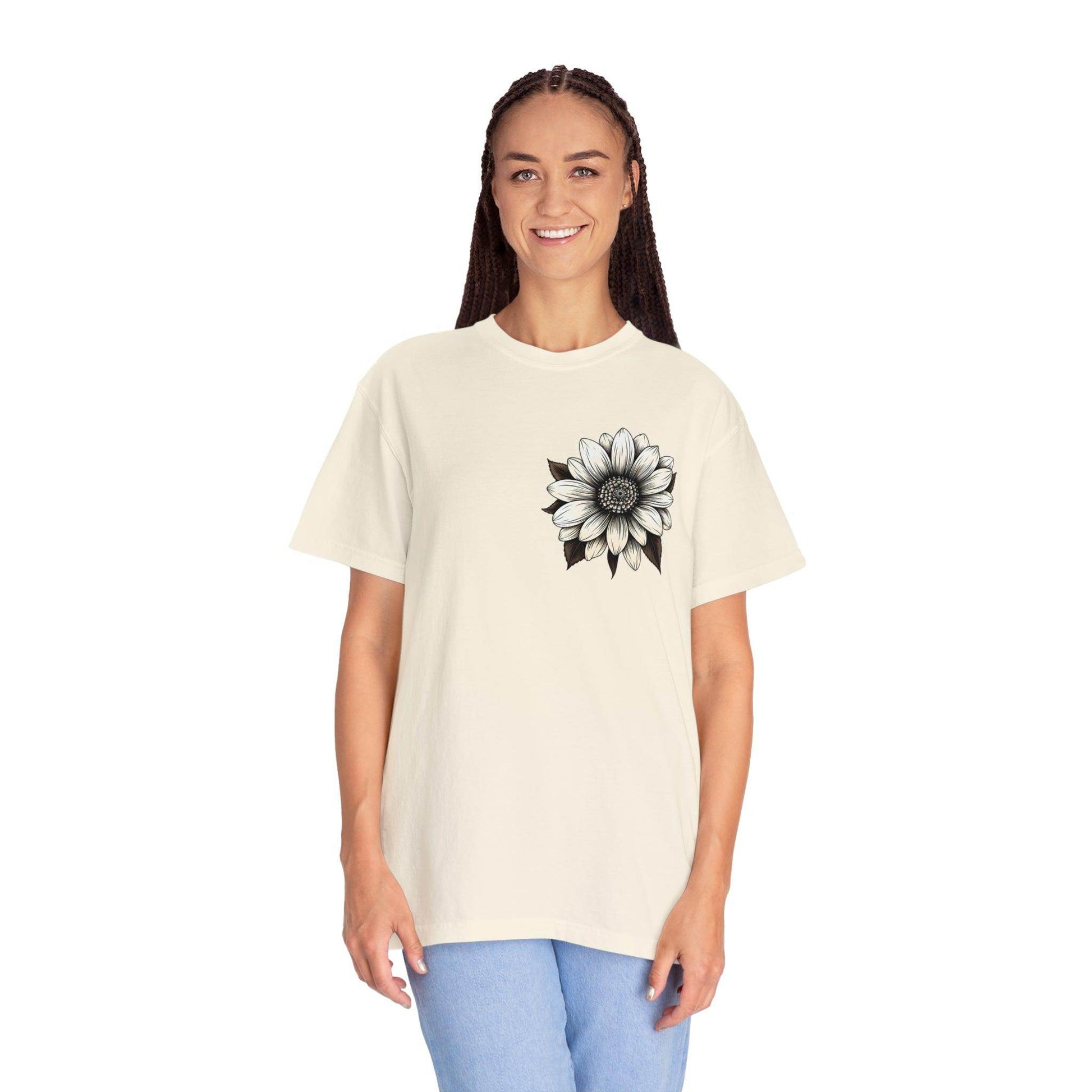Sunflower Shirt Women Flower Shirt Aesthetic Women Top Floral Graphic Tee Floral Shirt Flower T-shirt, Wild Flower Shirt Gift For Her - Giftsmojo