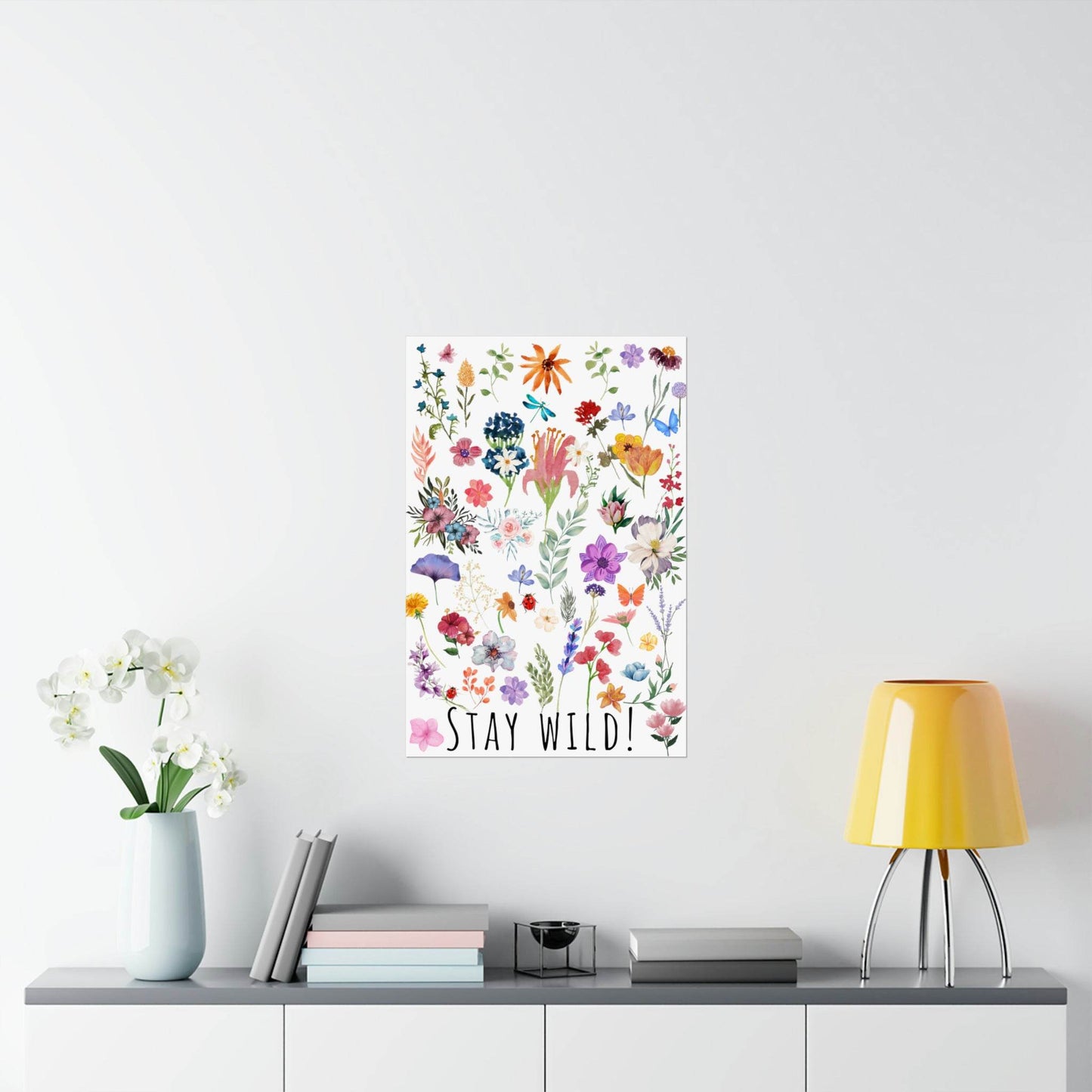 Wildflowers Watercolor Vertical Poster - Giftsmojo