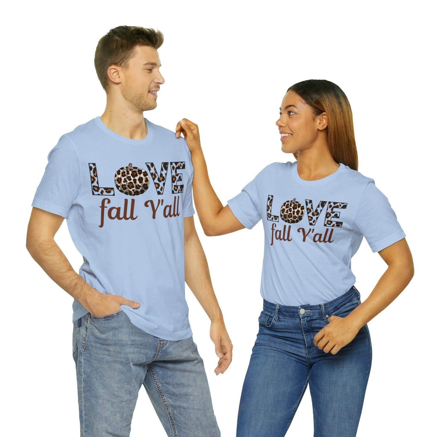 Leopard Print Love Fall Y'all Love Fall shirt Fall lover gift - Giftsmojo