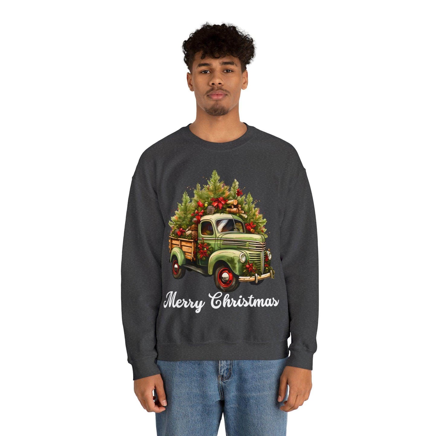 Christmas Sweatshirt Christmas Tree Sweatshirt Christmas Sweater Tree Truck Shirt Christmas Sweatshirt Tree Sweat Pine Tree - Giftsmojo