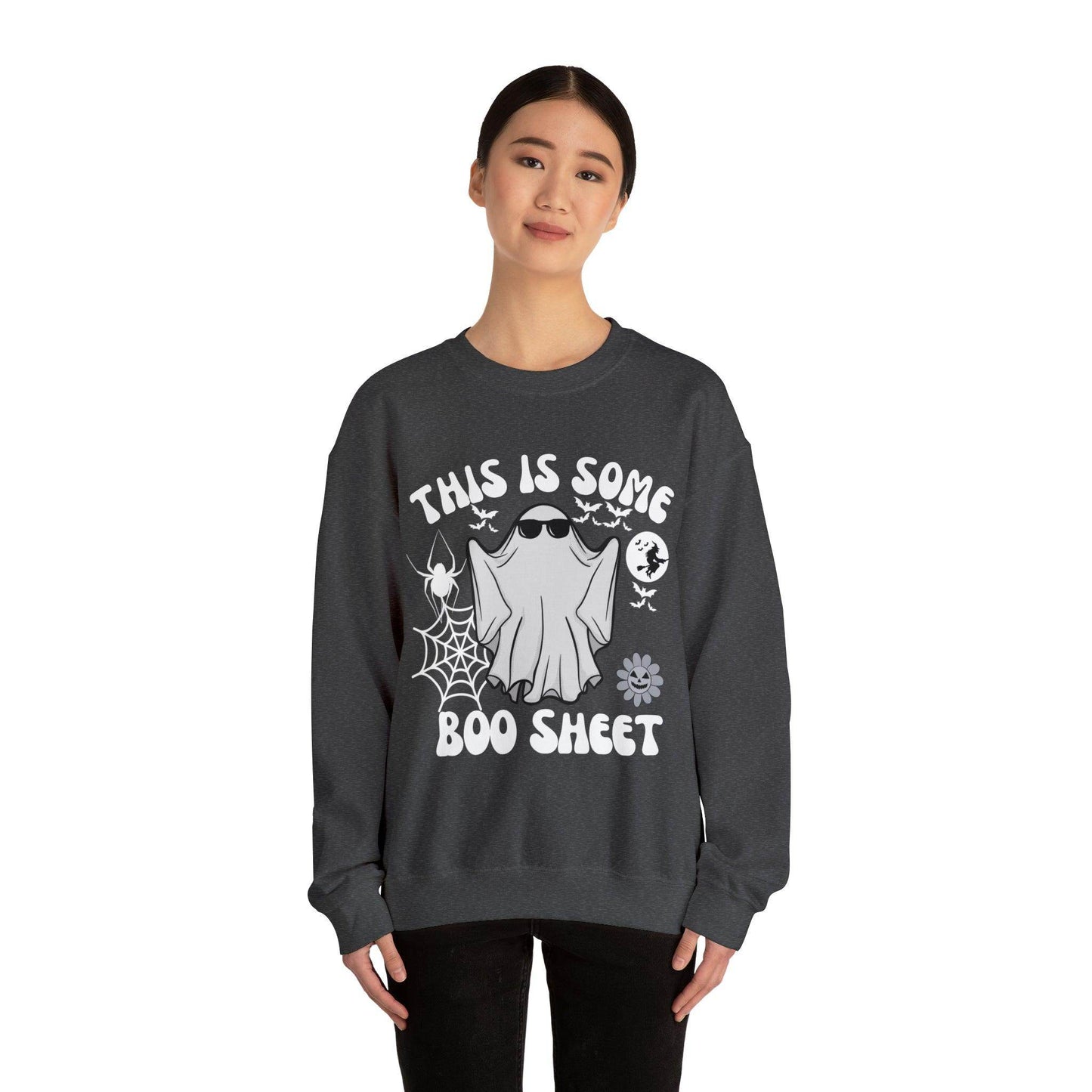 This Is Some Boo Sheet Ghost Sweatshirt Cute Ghost Sweatshirt Boo Ghost Sweatshirt Gift Shirt Funny Halloween Shirt Spooky Season Shirt - Giftsmojo