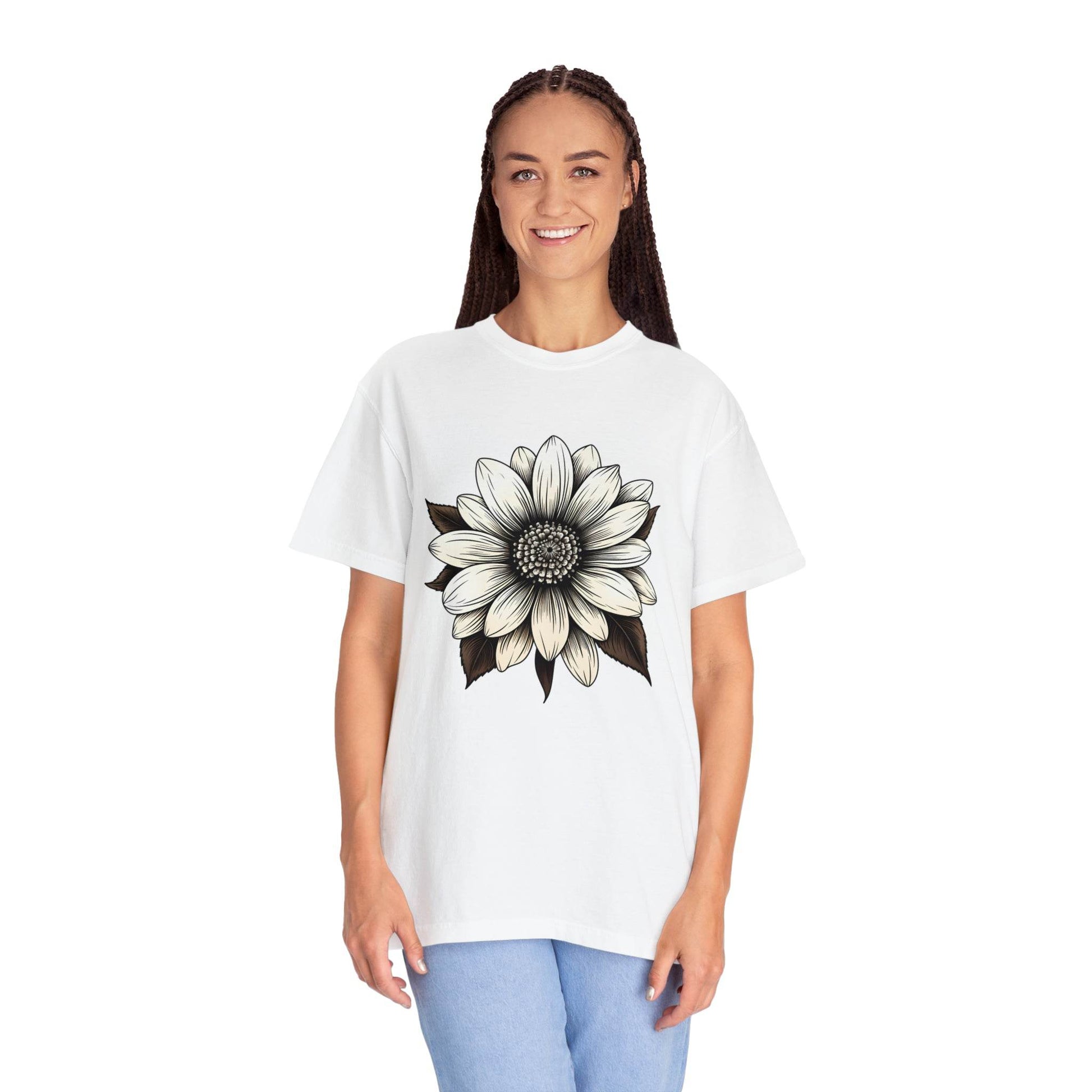 Sunflower Shirt Flower Shirt Aesthetic Women Top Floral Graphic Tee Floral Shirt Flower T-shirt, Wild Flower Shirt Gift For Her - Giftsmojo