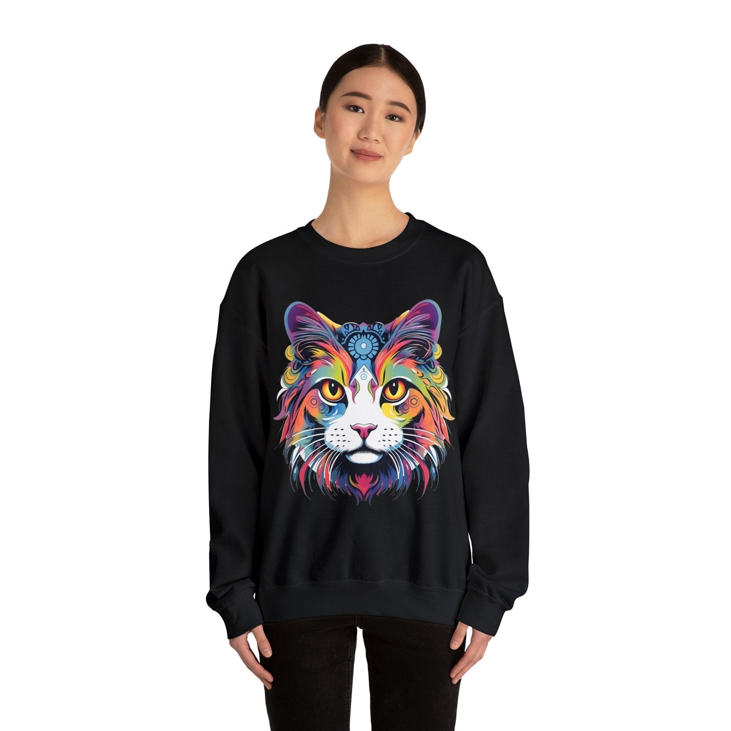 Vintage Cat Lover Sweater Animal Lover Gift Cat Mom Gift Cat Lover Gift Cat Mom Sweatshirt Retro Cat Sweatshirt Cat Crewneck Sweatshirt - Giftsmojo