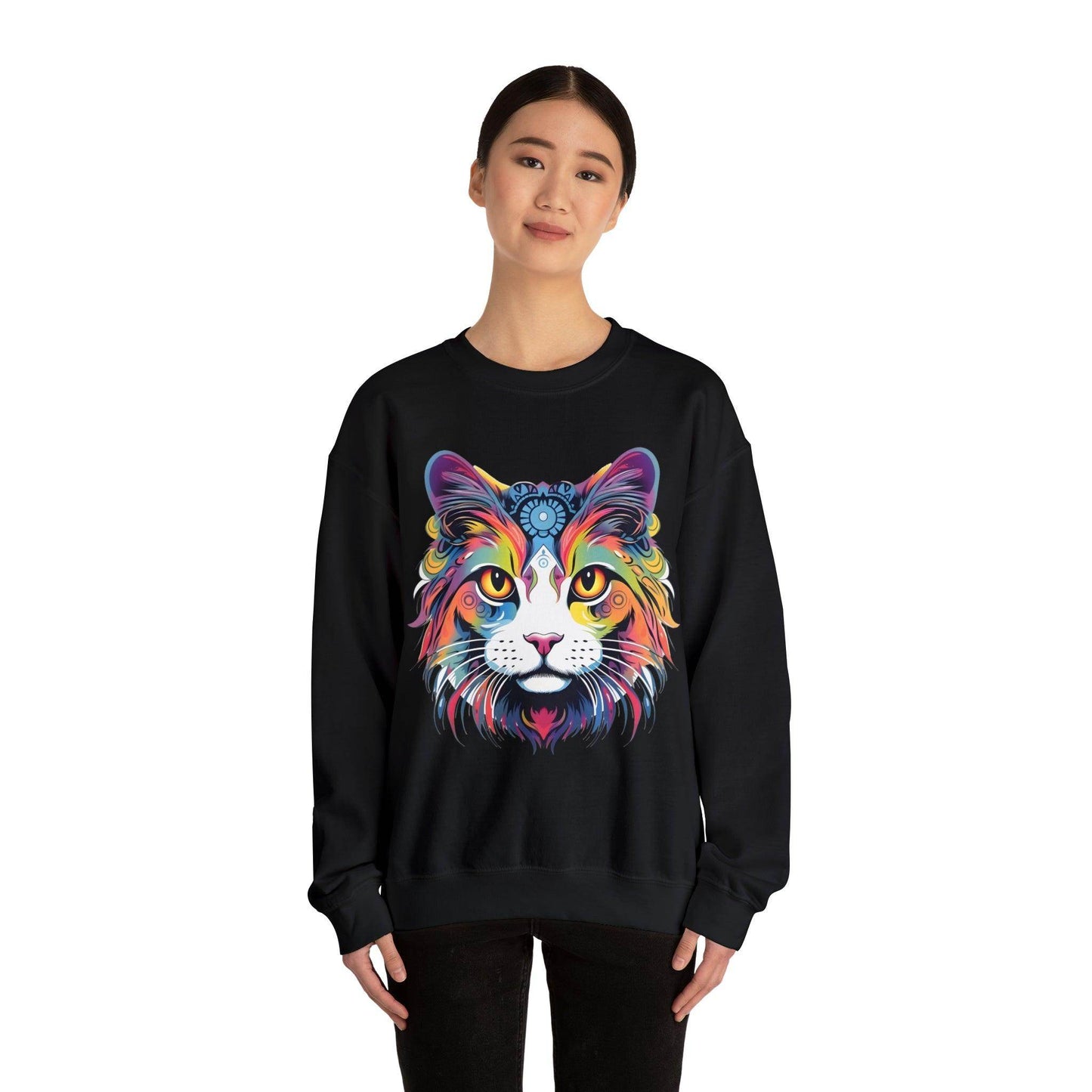 Vintage Cat Lover Sweater Animal Lover Gift Cat Mom Gift Cat Lover Gift Cat Mom Sweatshirt Retro Cat Sweatshirt Cat Crewneck Sweatshirt - Giftsmojo