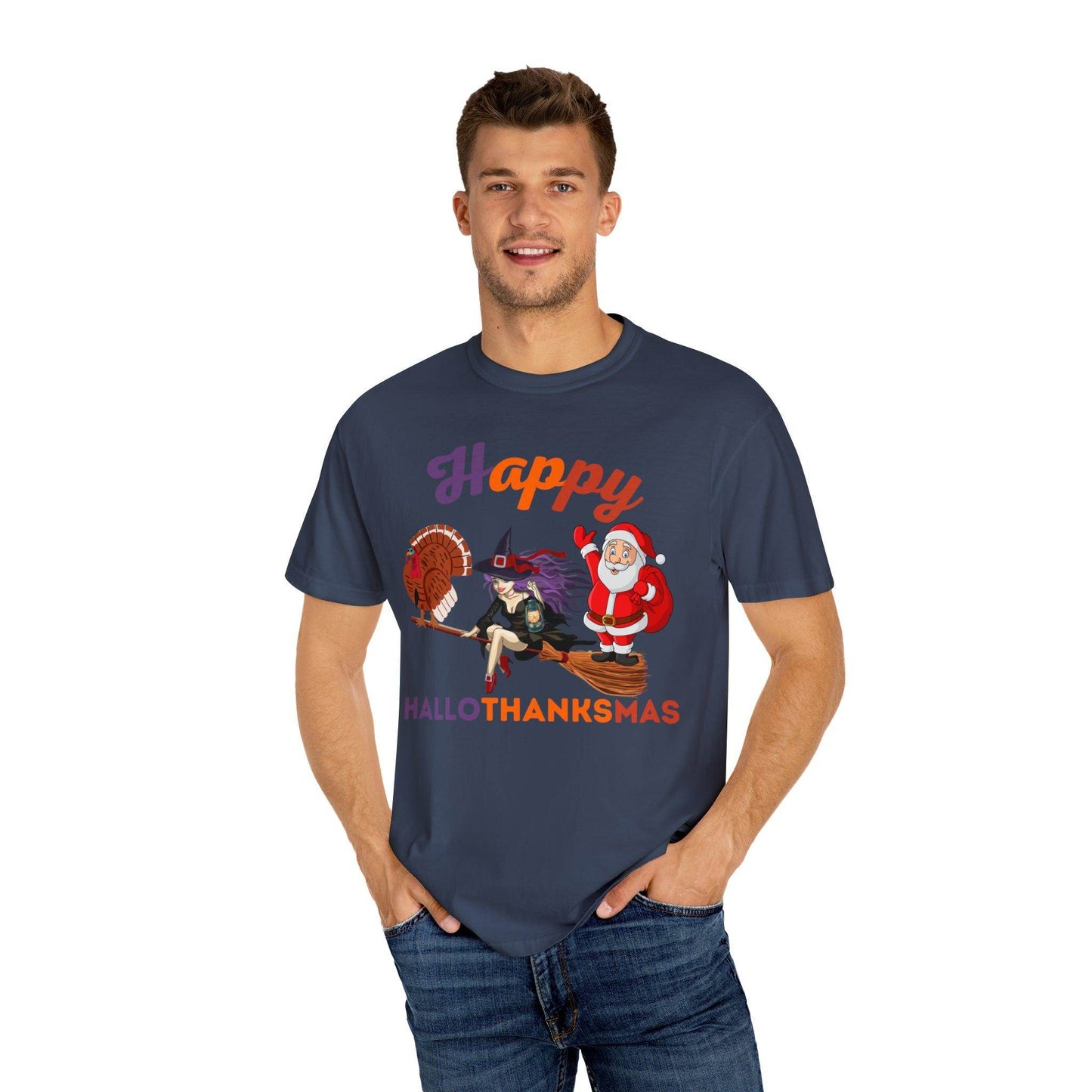 Happy HALLOTHANKSMAS Gift for Fall Halloween Thanksgiving Christmas Gift - Giftsmojo