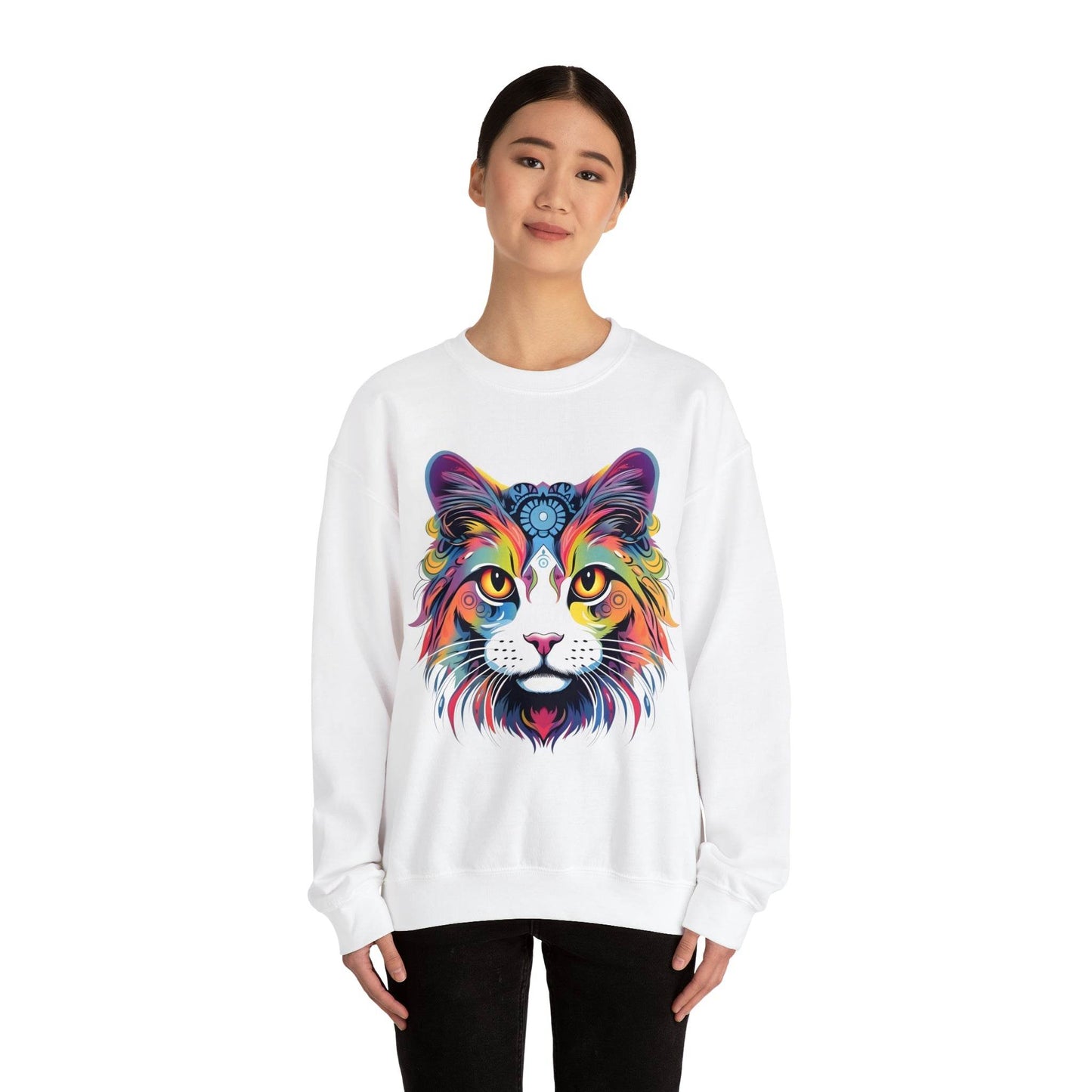 Vintage Cat Lover Sweater Animal Lover Gift Cat Mom Gift Cat Lover Gift Cat Mom Sweatshirt Retro Cat Sweatshirt Cat Crewneck Sweatshirt - Giftsmojo