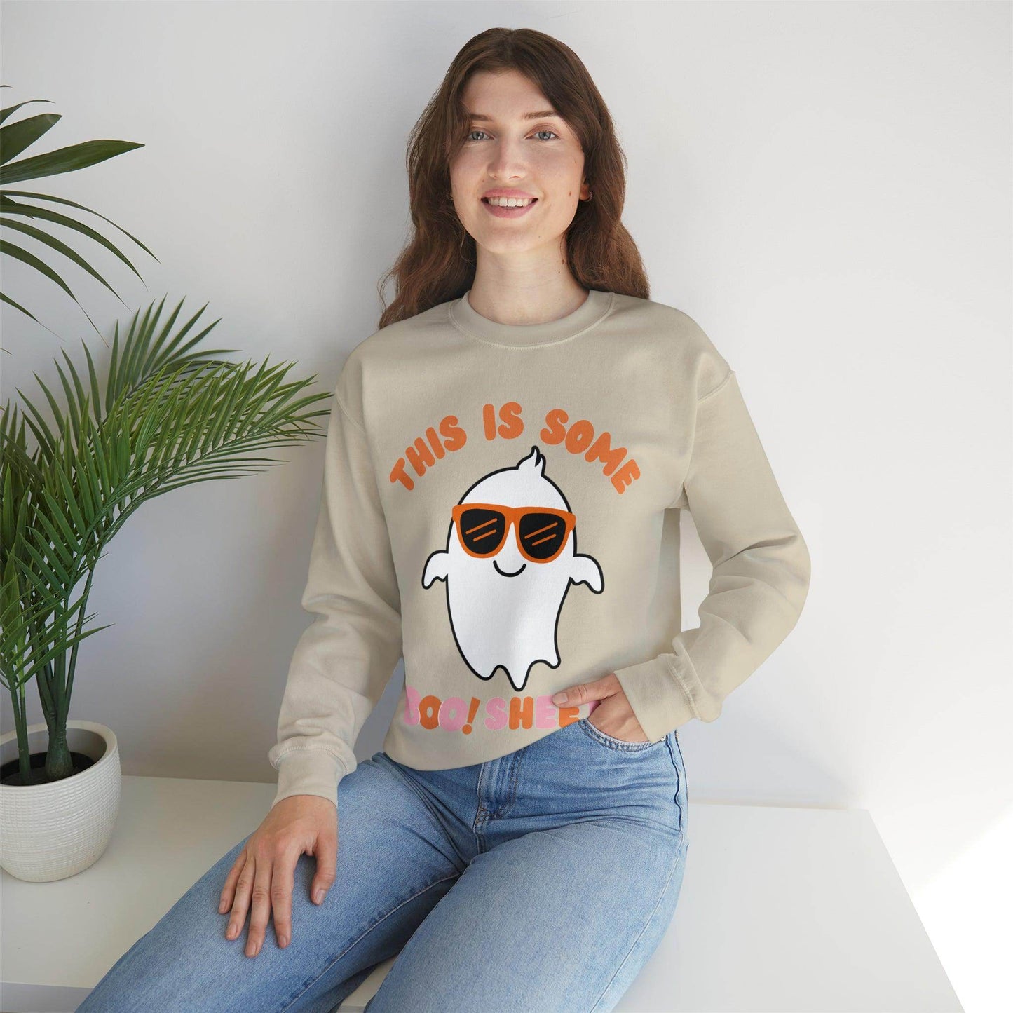 This Is Some Boo Sheet Ghost Sweatshirt Cute Ghost Sweatshirt Boo Ghost Sweatshirt Gift Shirt Funny Halloween Shirt Spooky Season Shirt - Giftsmojo