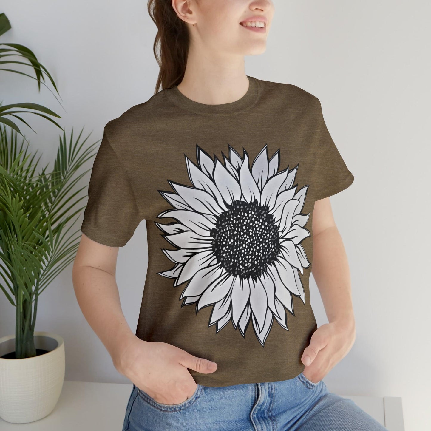 Sunflower Shirt, Floral Tee Shirt, Flower Shirt, Garden Shirt, Womens Fall Summer Shirt Sunshine Tee, Gift for Gardener, Nature love