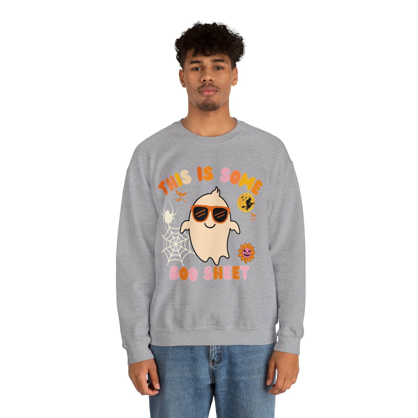 This Is Some Boo Sheet Ghost Sweatshirt Cute Ghost Sweatshirt Boo Ghost Sweatshirt Gift Shirt Funny Halloween Shirt Spooky Season Shirt - Giftsmojo
