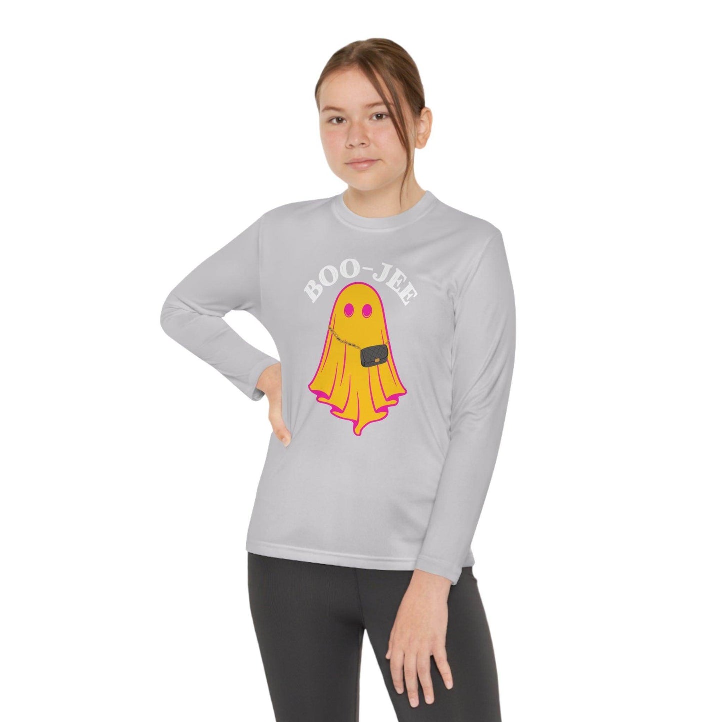 Boojee Youth Halloween Costume Long Sleeve Competitor Tee Boojee Halloween Boujee - Giftsmojo