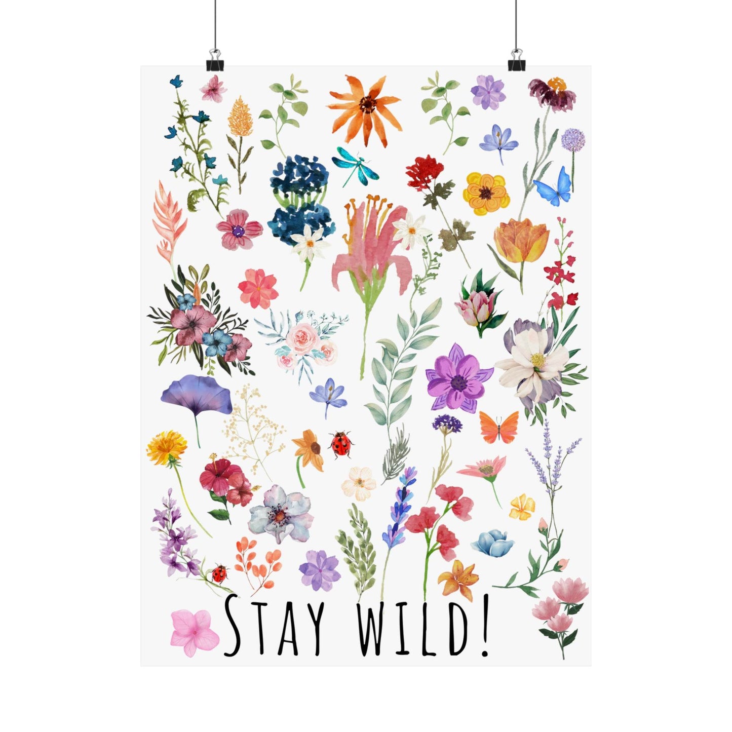 Wildflowers Watercolor Vertical Poster - Giftsmojo