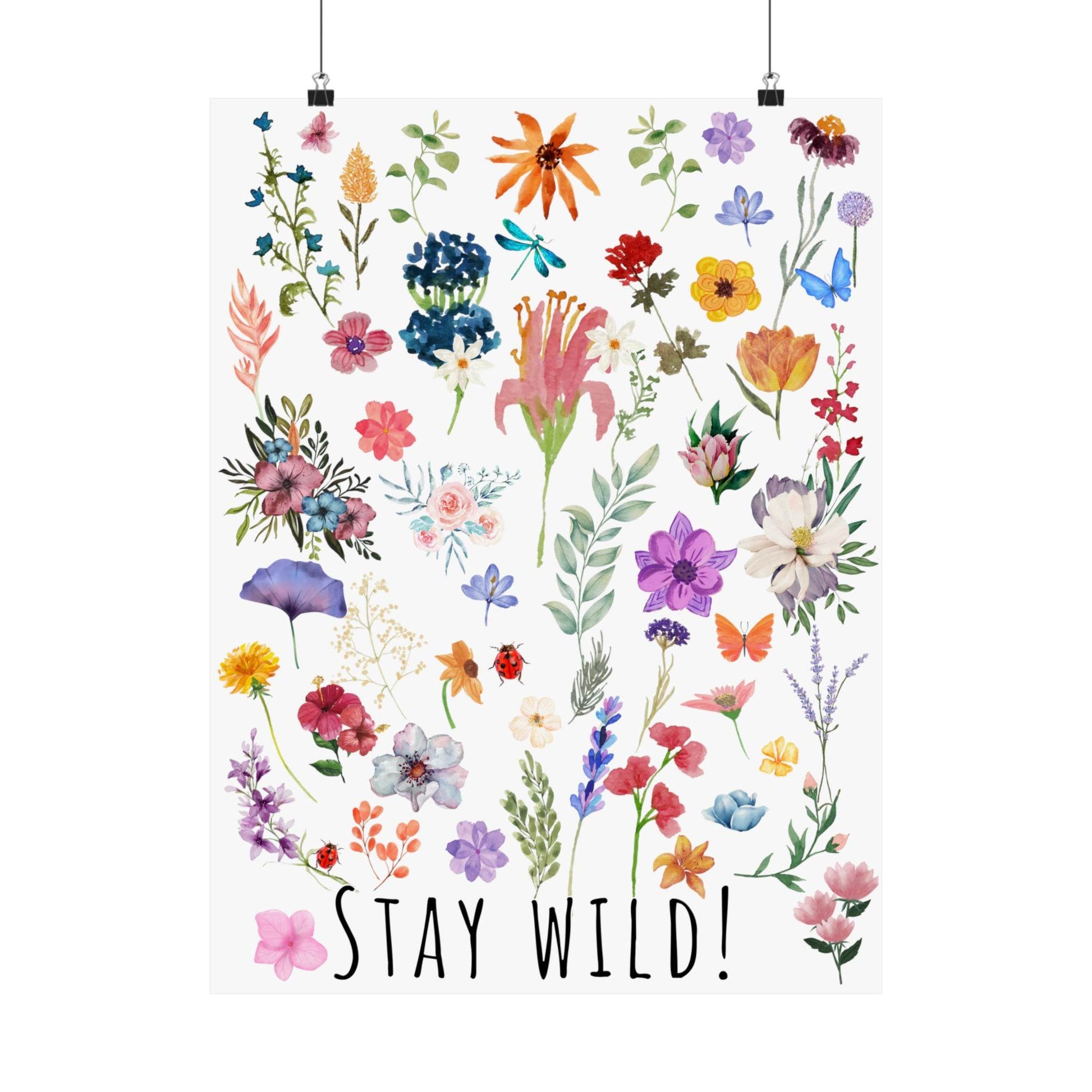Wildflowers Watercolor Vertical Poster - Giftsmojo