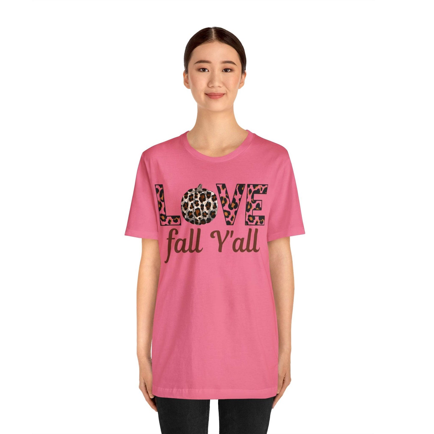 Leopard Print Love Fall Y'all Love Fall shirt Fall lover gift - Giftsmojo