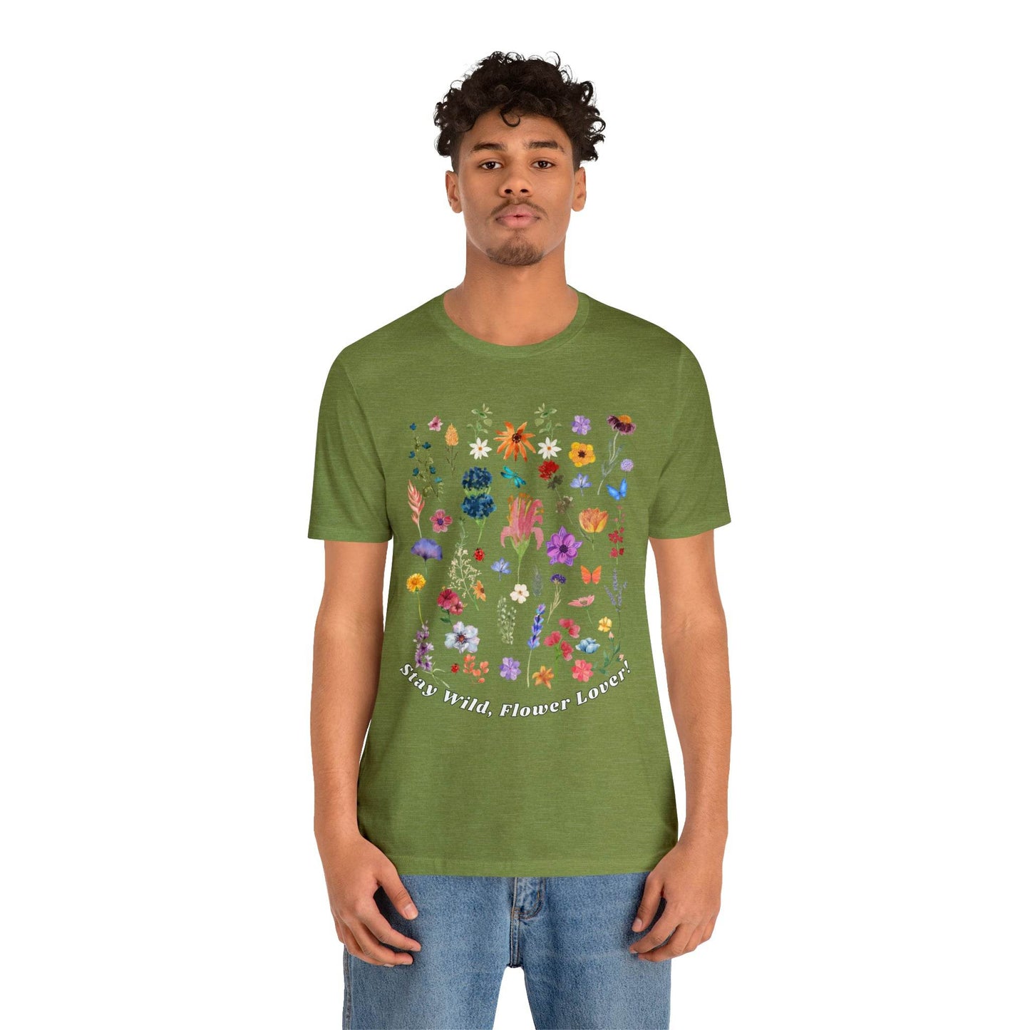 Wildflower Tshirt Flowers Shirt Floral Tshirt Flower Shirt Gift for Women - Ladies Shirts Best Friend Gift, Plant Mom Stay Wild flower lover - Giftsmojo