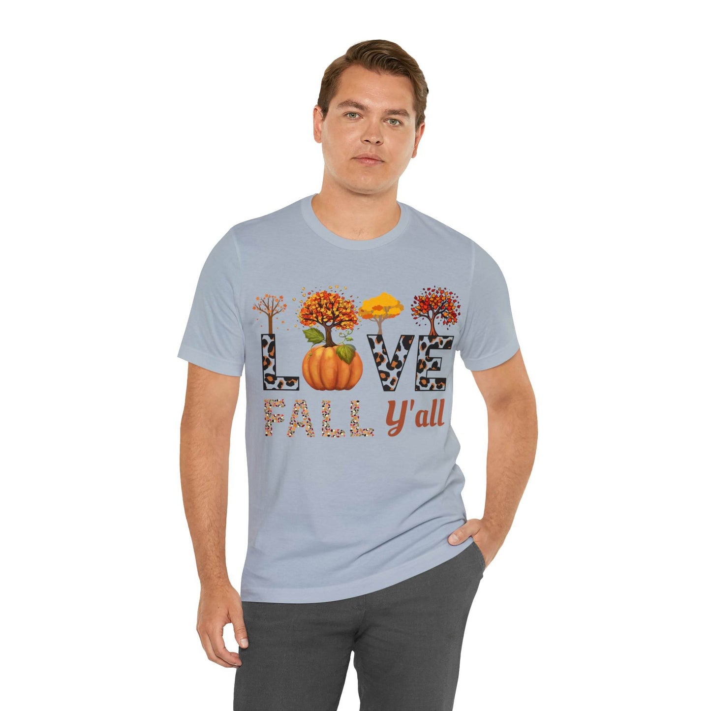 Leopard Print Love Fall Y'all, Fall shirt, Fall lover gift - Giftsmojo