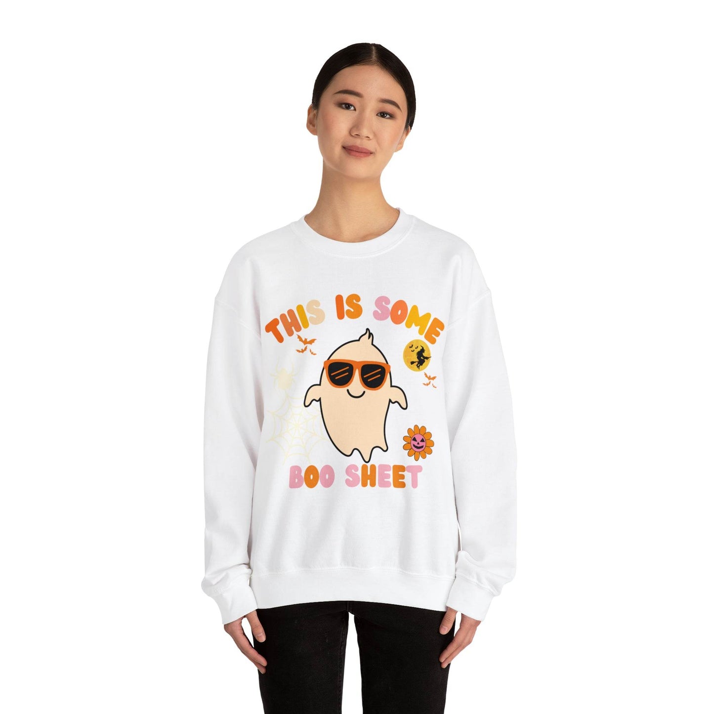 This Is Some Boo Sheet Ghost Sweatshirt Cute Ghost Sweatshirt Boo Ghost Sweatshirt Gift Shirt Funny Halloween Shirt Spooky Season Shirt - Giftsmojo