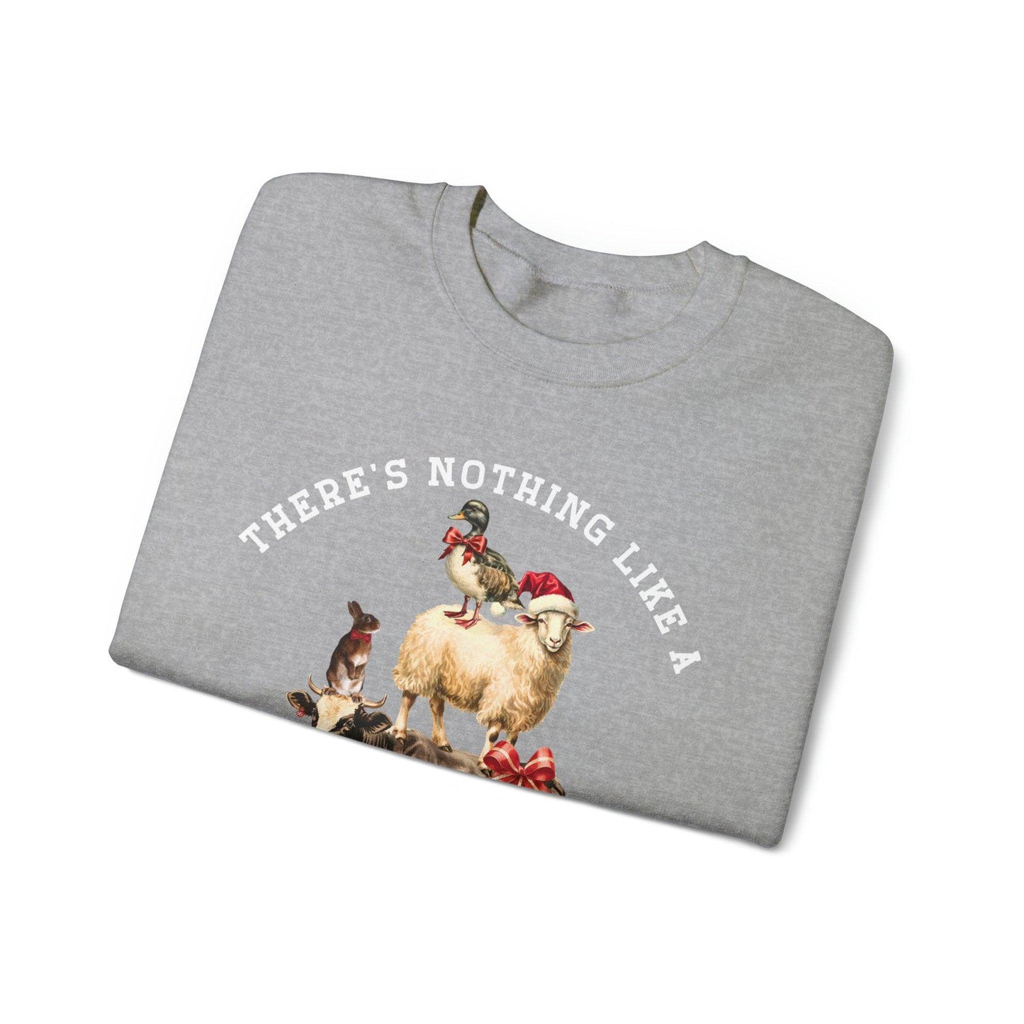 There's Nothing Like Christmas On The Farm Christmas Sweatshirt Farm Christmas Farm Sweatshirt Christmas Sweater Trendy Christmas Shirt Farmers - Giftsmojo